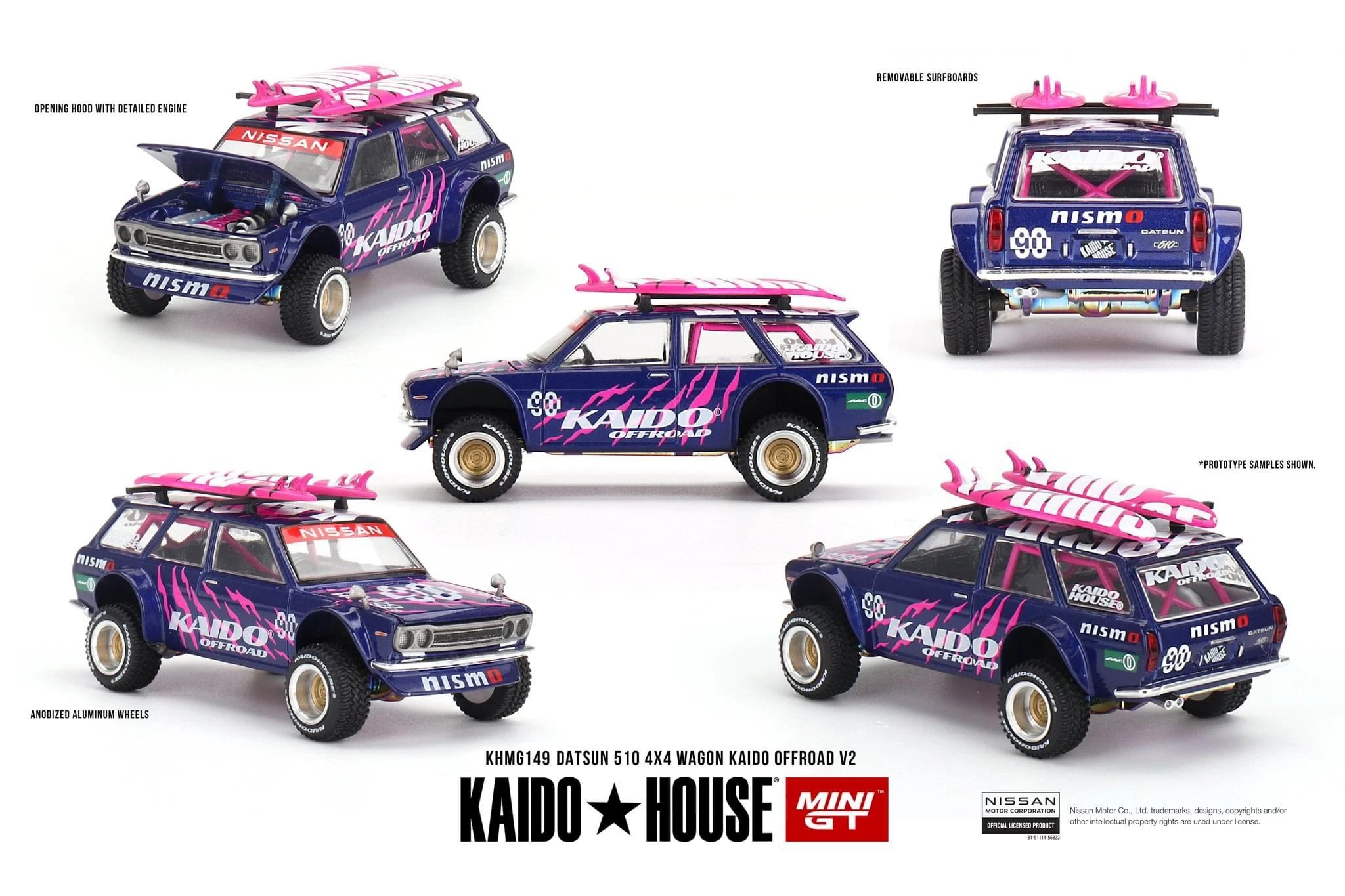 Kaido House MINIGT 149 1/64 達特桑 Datsun 510 4x4 Wagon 4驅掀背