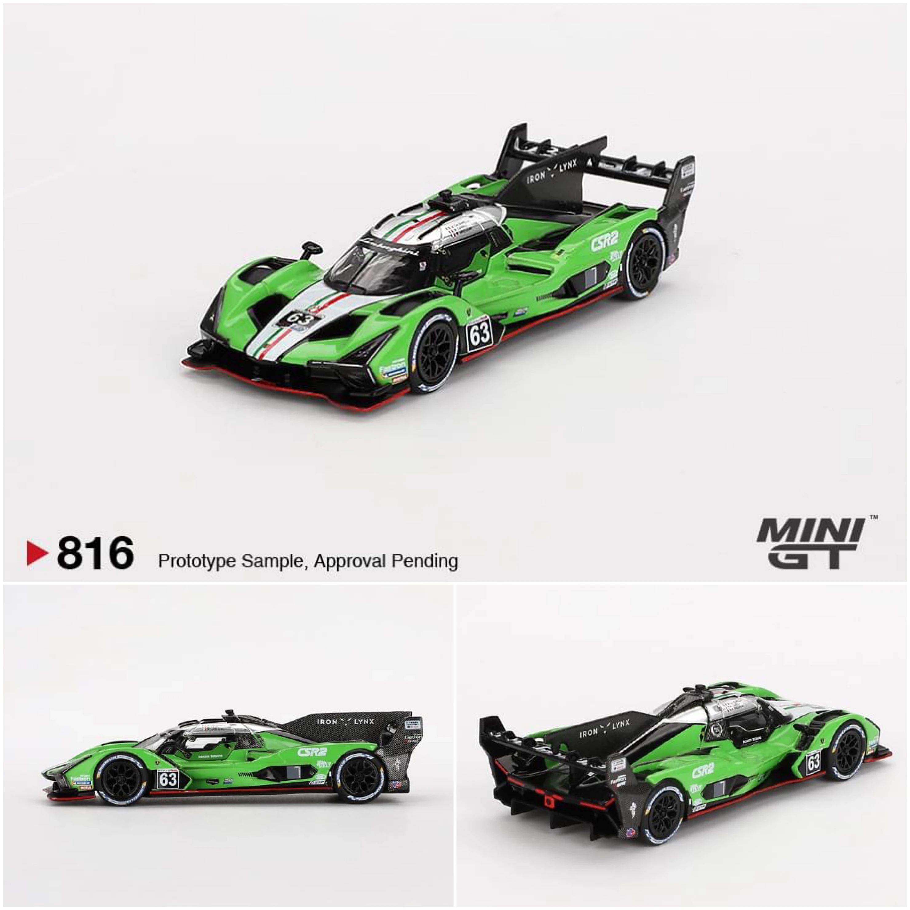 MINIGT 816 1/64 藍寶堅尼 Lamborghini SC63 #63 Iron lynx IMSA