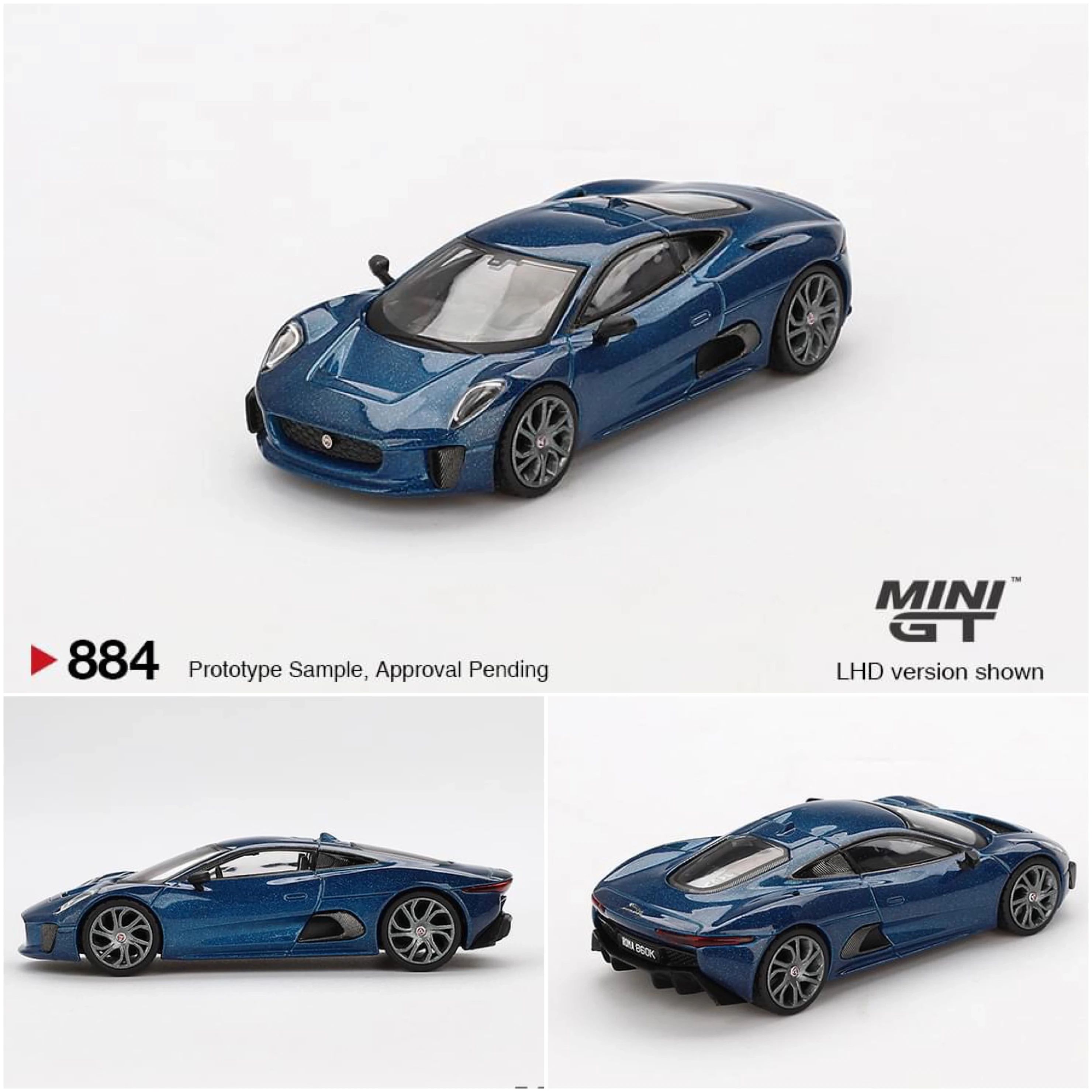 MINI GT 884 1/64 捷豹 Jaguar C-X75 藍