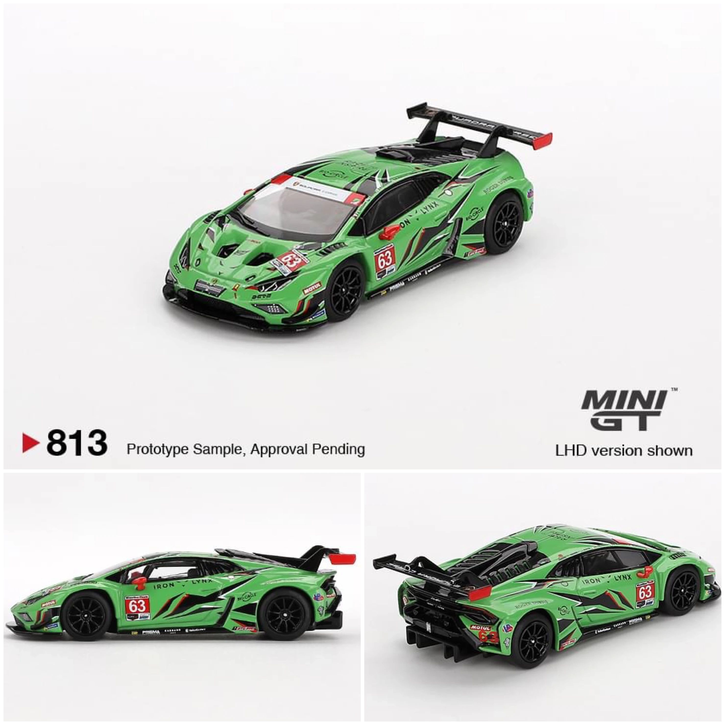 MINIGT 813 1/64 藍寶堅尼 Lamborghini Huracán GT3 EVO2 #63 IMSA