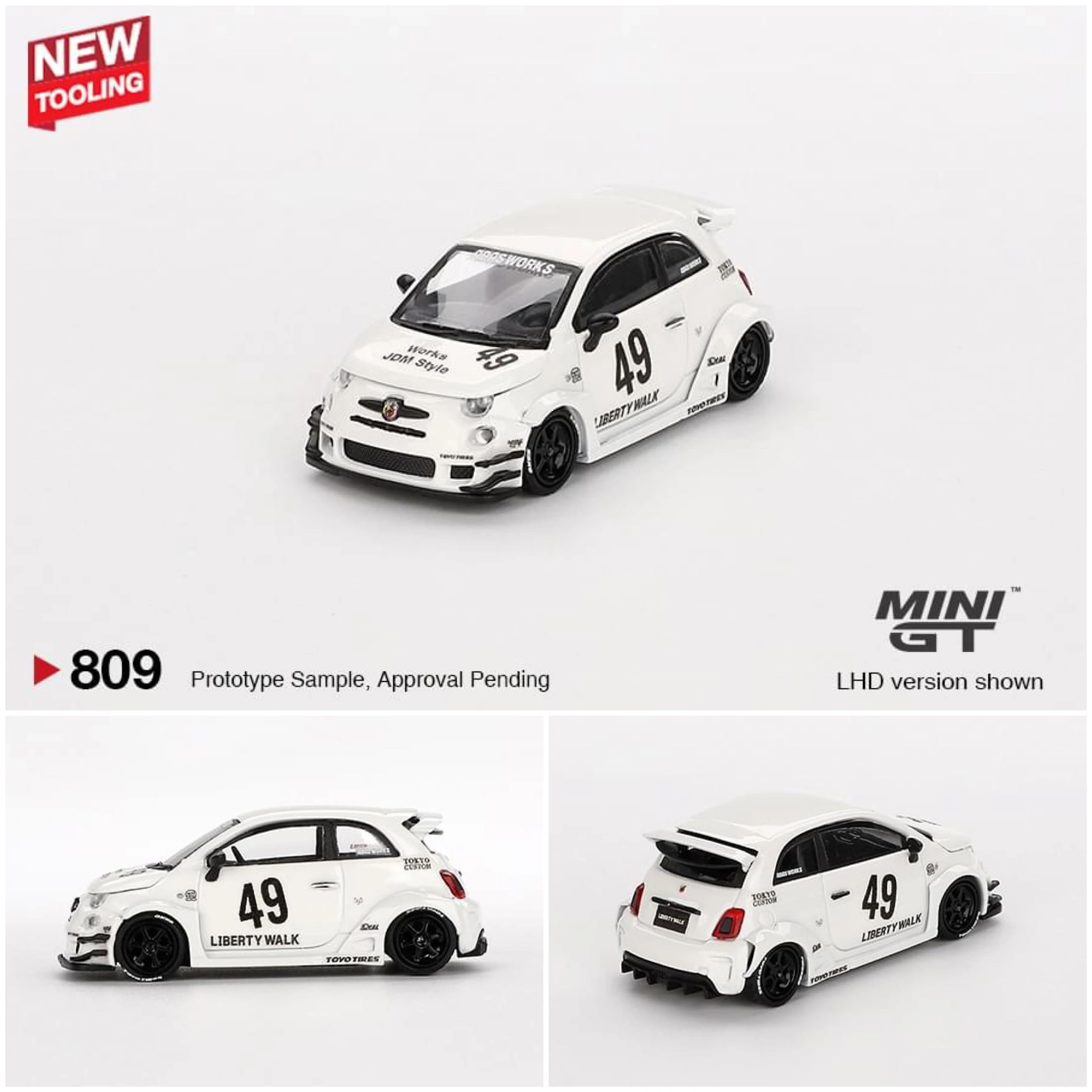 MINIGT 809 LB-WORKS x Abas Works ABARTH 595 飛雅特 Fiat 加拉白