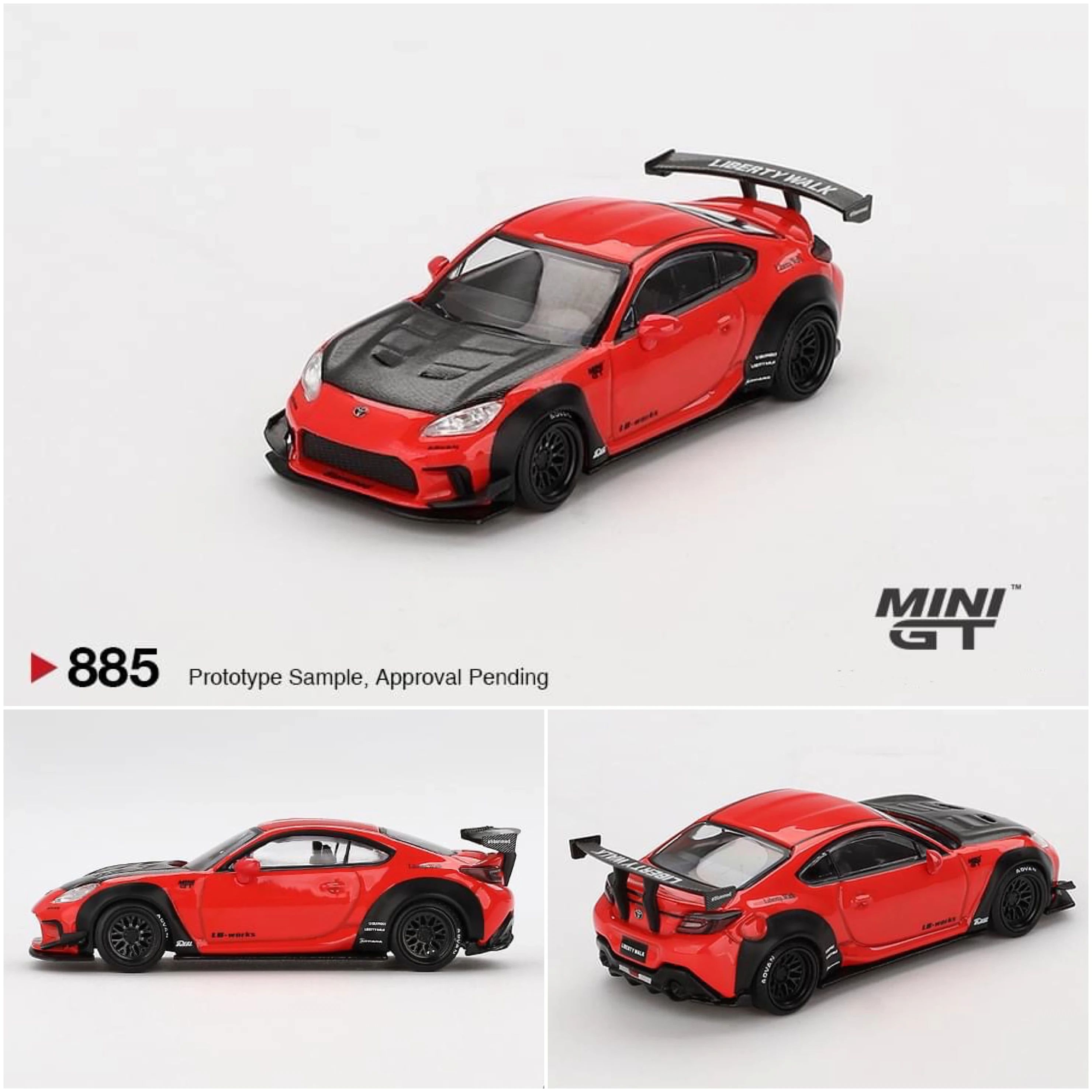 MINI GT 885 1/64 豐田 Toyota GR86 LB Nation 紅