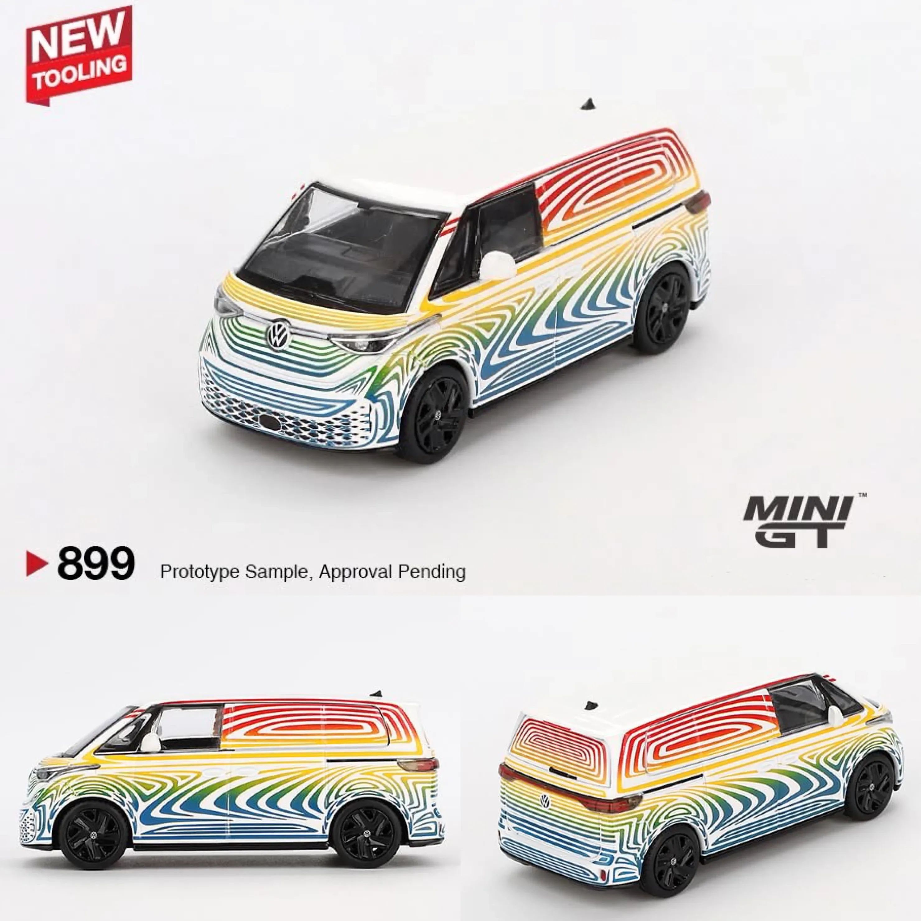 MINI GT 899 1/64 福斯 Volkswagen ID Buzz Prototype Rainbow 彩虹