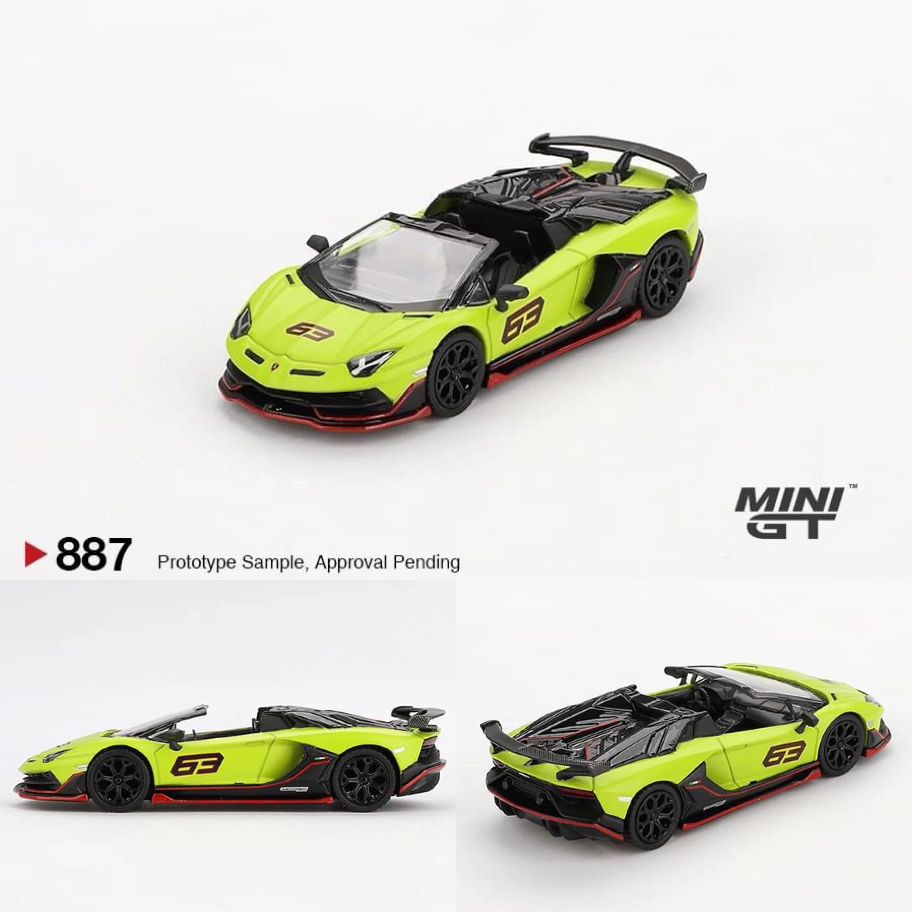 MINIGT 1/64 藍寶堅尼 Lamborghini Aventador SVJ 63 Roadster Verde