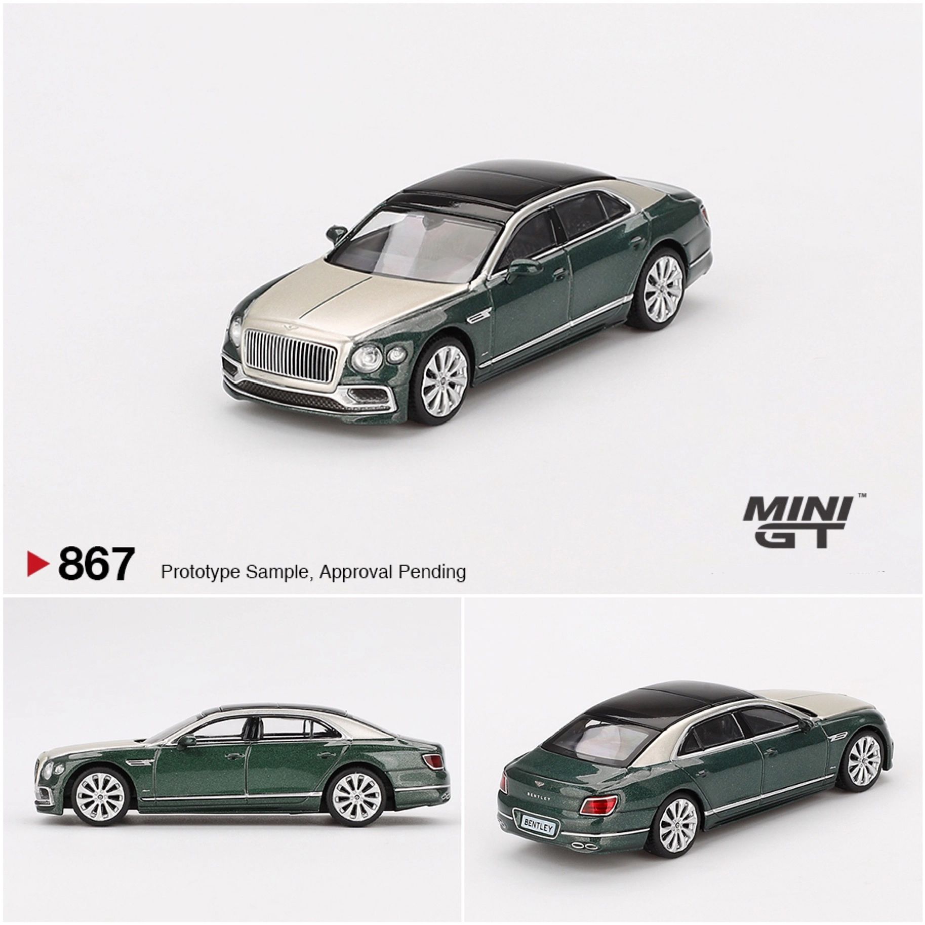 MINI GT 867 Bentley Flying Spur White Sand Verdant