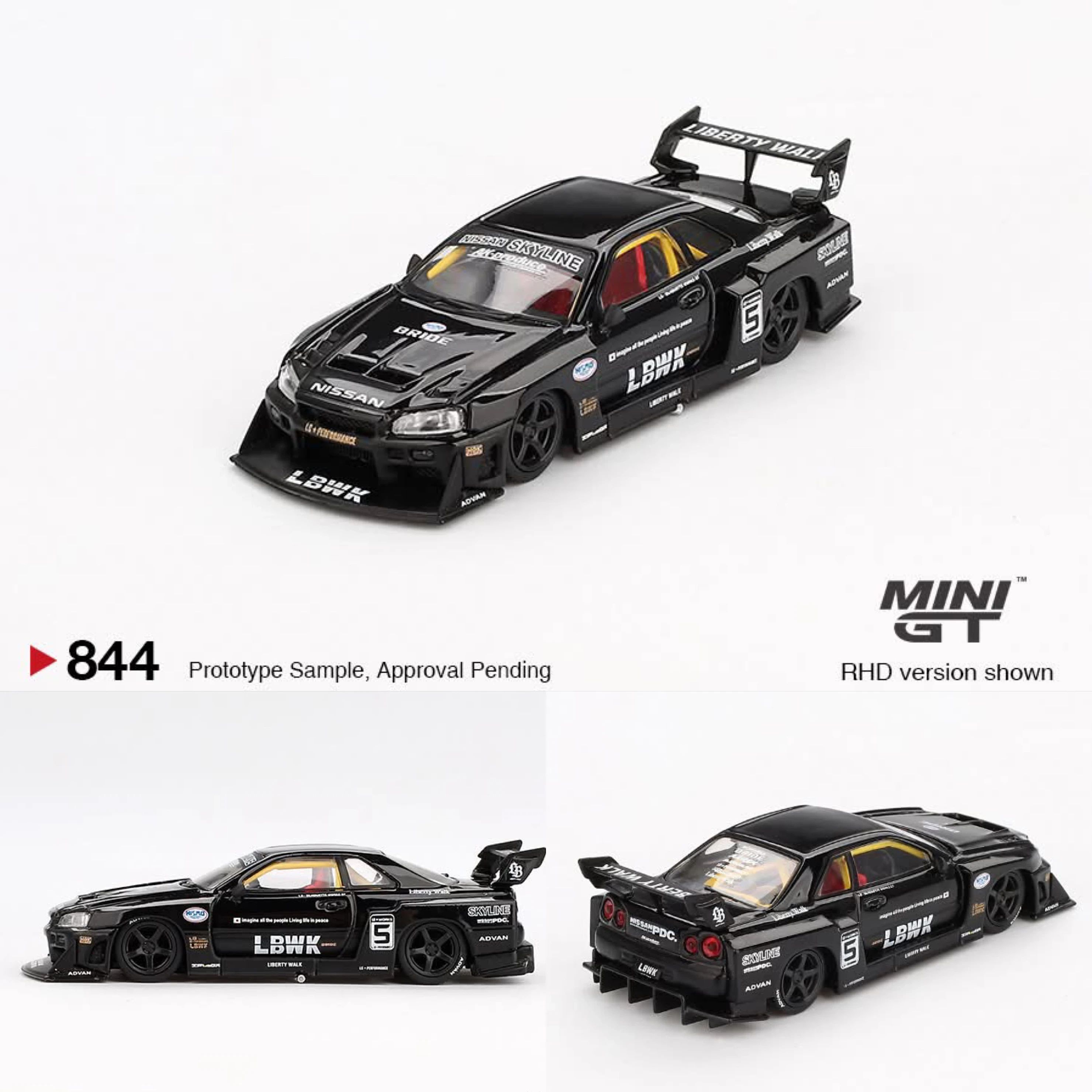 MINIGT 844 1/64 日產 Nissan LB ER34 Super Silhouette SKYLINE 黑
