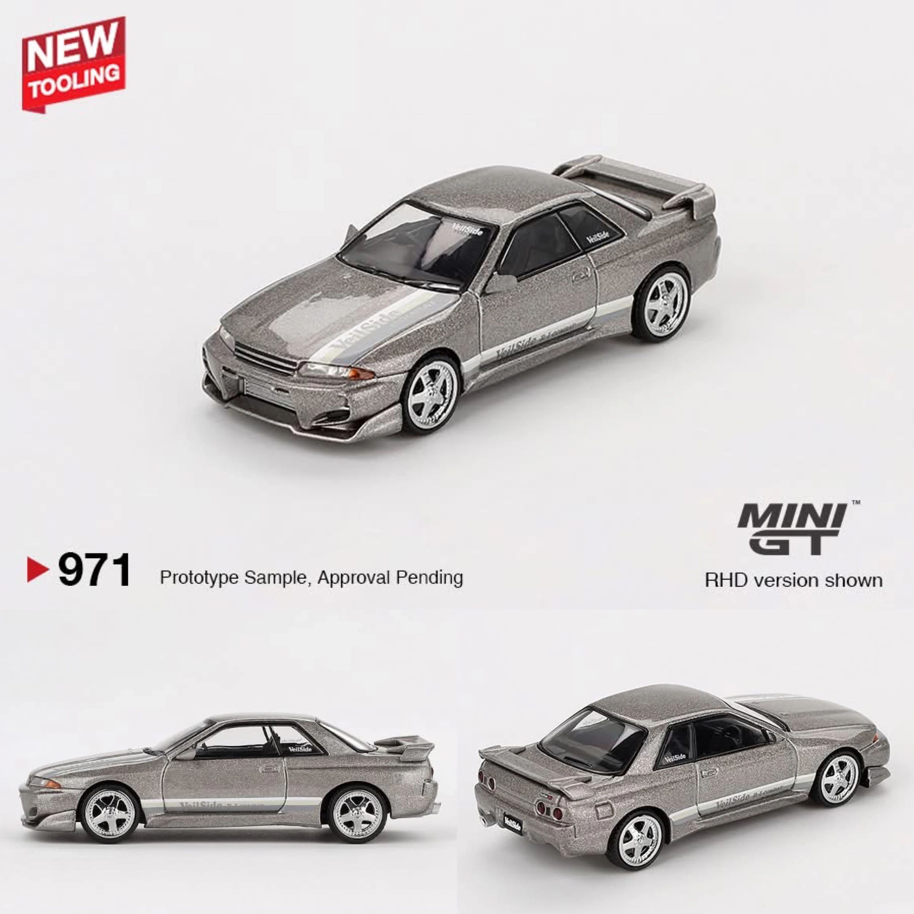 MINI GT 971 Nissan Skyline GTR R32 Veilside Combat 灰色