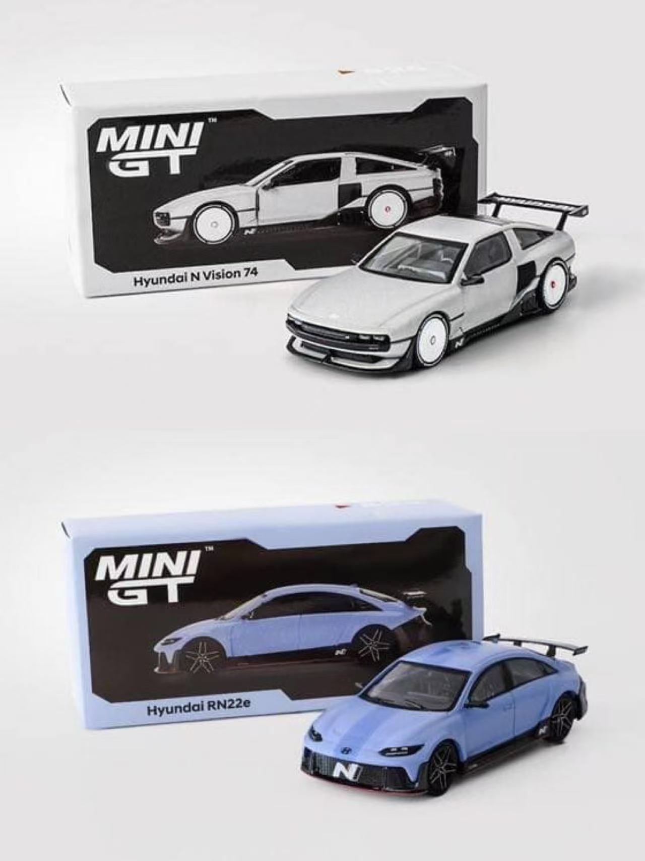 MINI GT 韓國限定車 824 825 Hyundai RN22e /N Vision 74 Silver 模型車