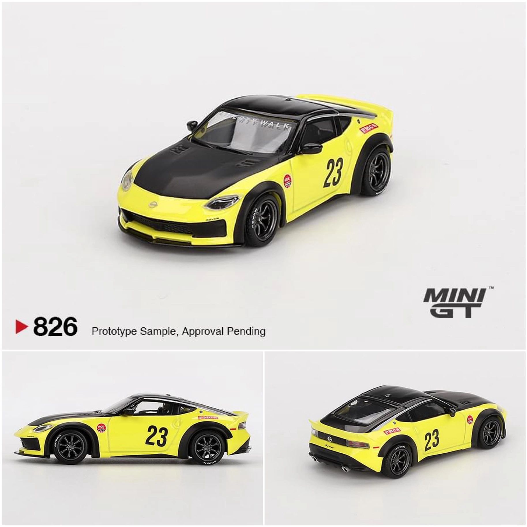 MINIGT MINI GT 826 Nissan Z LB★NATION WORKS Ikazuchi Yellow