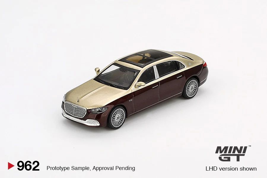 MINIGT 962 1/64 賓士 邁巴赫 Mercedes Maybach S680 金/金屬深紅