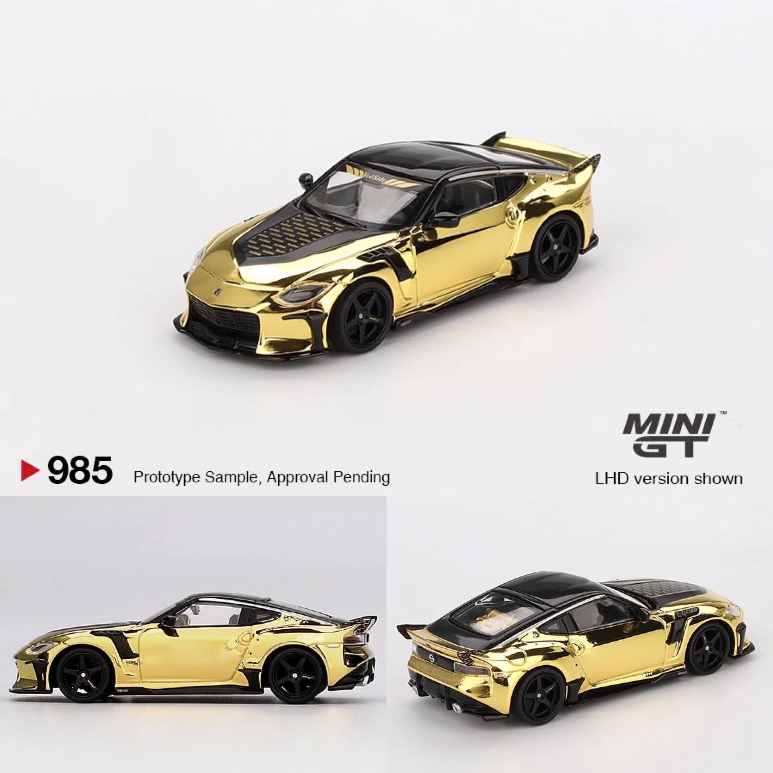 MINI GT 985 Nissan Z VeilSide FZ400 Gold Chrome