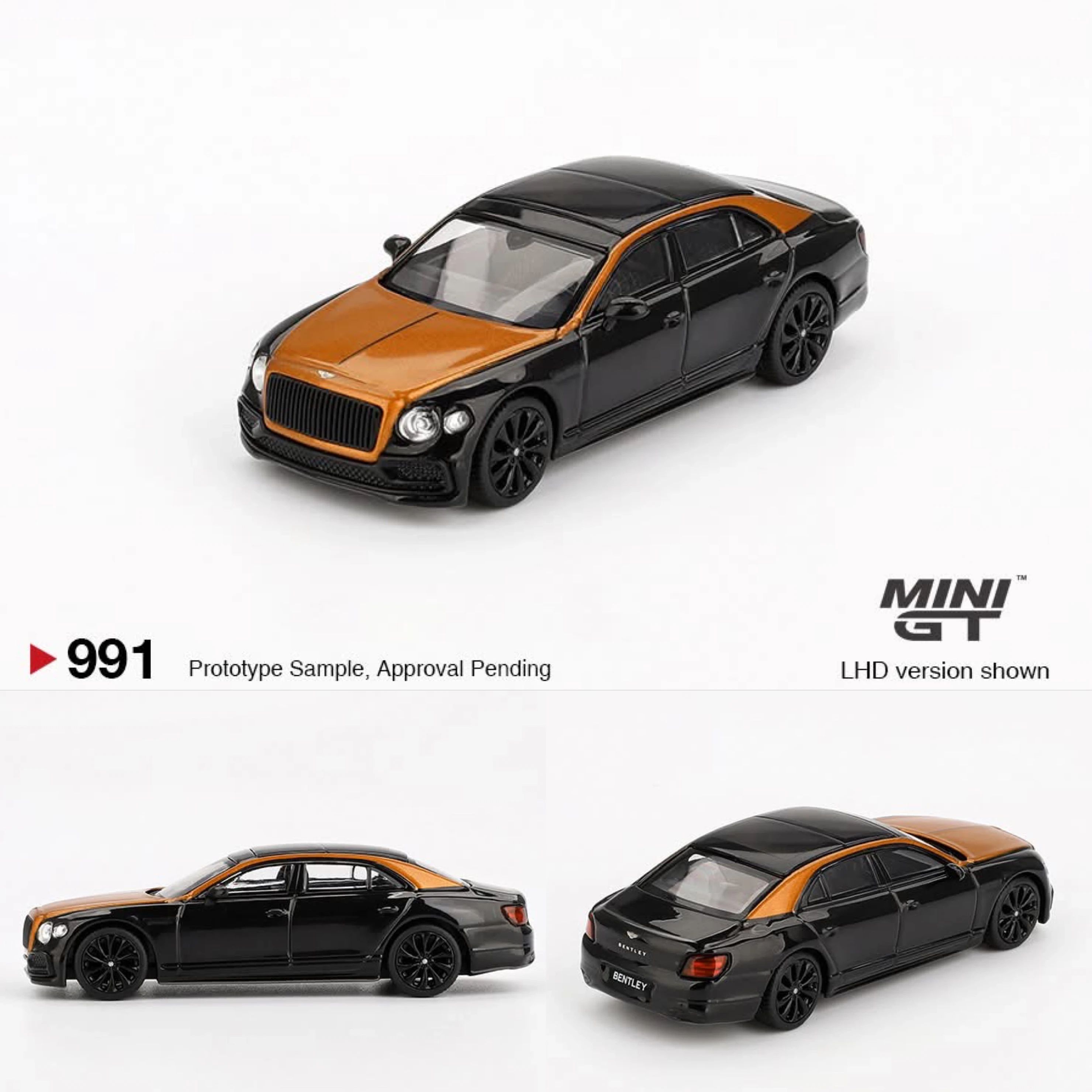 MINI GT 991 Bentley Flying Spur Orange Flame / Onyx