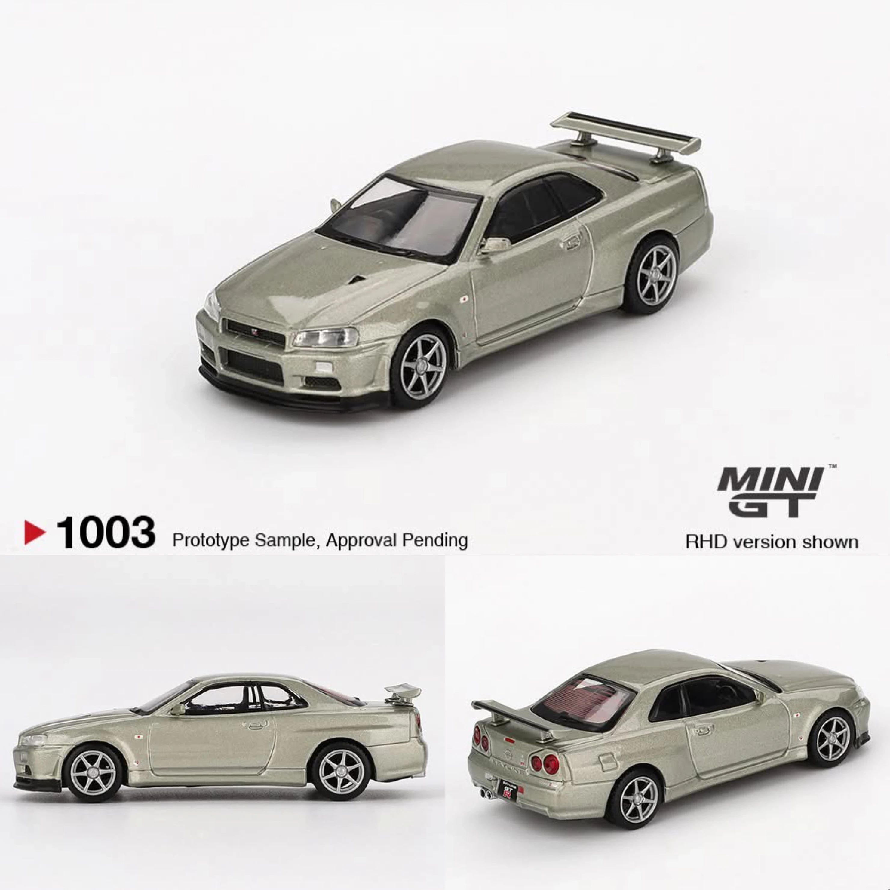 MINI GT 1003  GTR R34 V-Spec II Nür Millenium 千年綠
