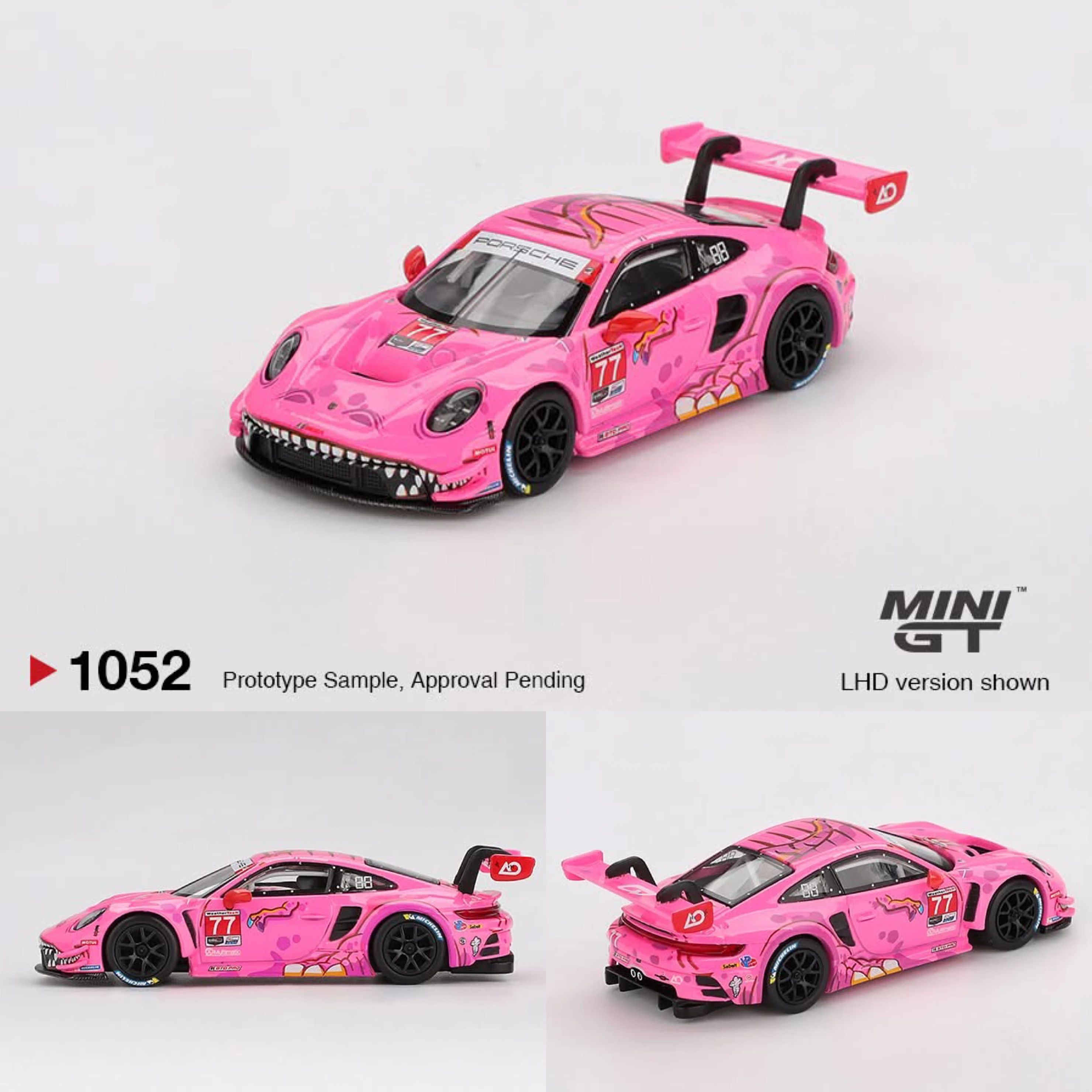 MINI GT 1052 Porsche 911 GT3 R #77 AO Racing 2024 IMSA