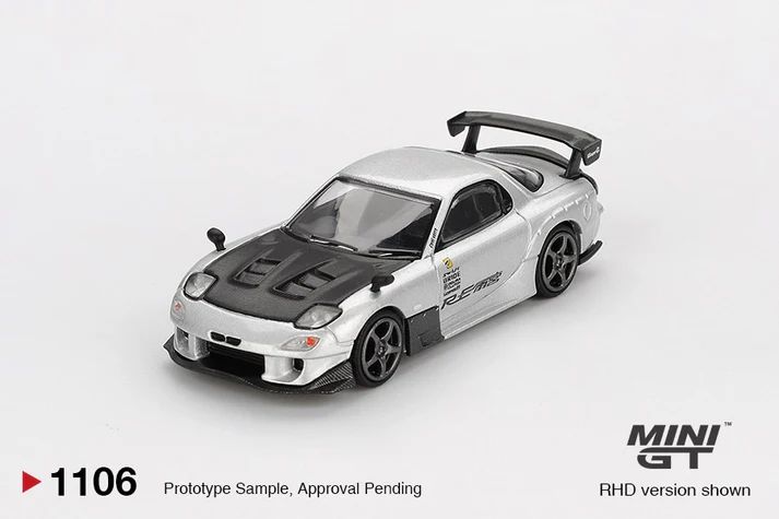 MINIGT 1106 1/64 馬自達 Mazda RX-7 RE-Amemiya 金屬銀