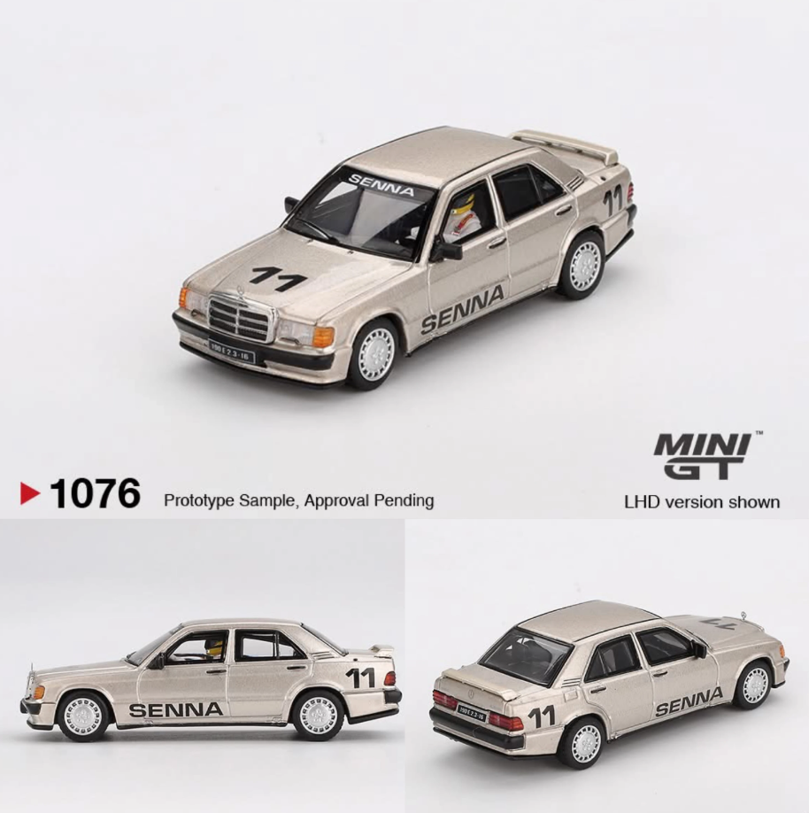 MINI GT 1/64 1076 Mercedes Benz 190E 2.3-16 #11 Ayrton Senna