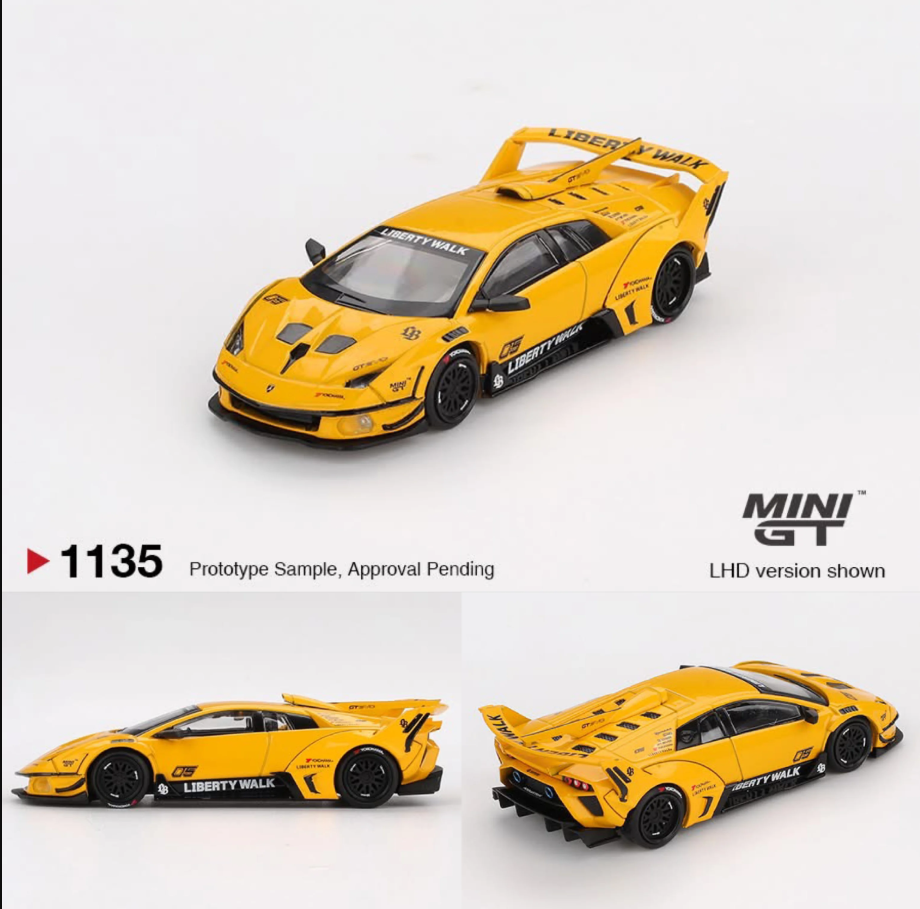 MINI GT 1/64 1135 LB-Silhouette WORKS 藍寶堅尼 模型車