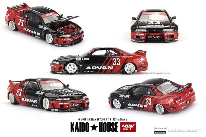 KAIDO x MINIGT 191 1/64 日產 Nissan Skyline GT-R R33 ADVAN V1