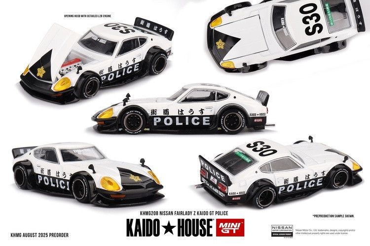 K MINIGT 208 1/64 日產 Nissan Fairlady Z Kaido GT Police 警車模型車