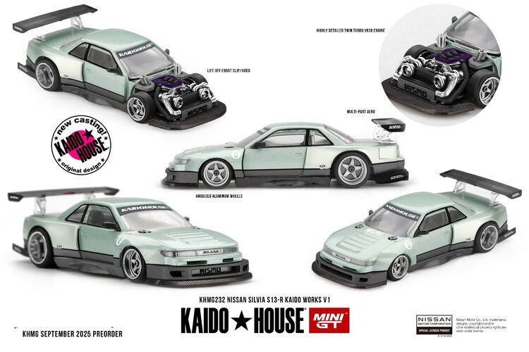 MINI GT 232 1/64 日產 Nissan Silvia S13-R KAIDO WORKS V1