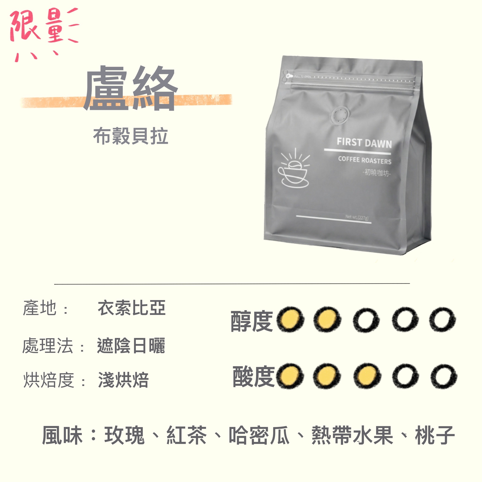 [限量販售]衣索比亞 盧絡 日曬 布穀貝拉