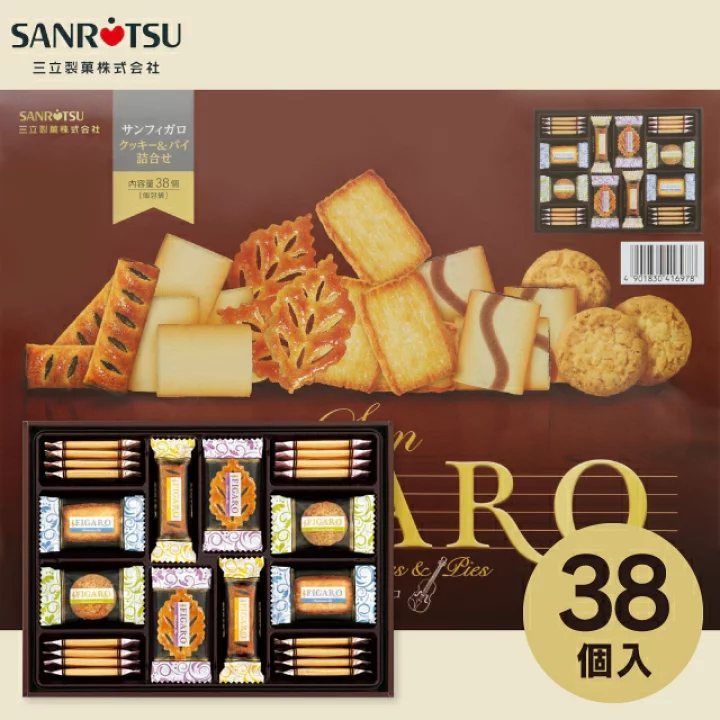 日本🇯🇵三立費加洛FIGARO 6種類綜合餅乾禮盒38入