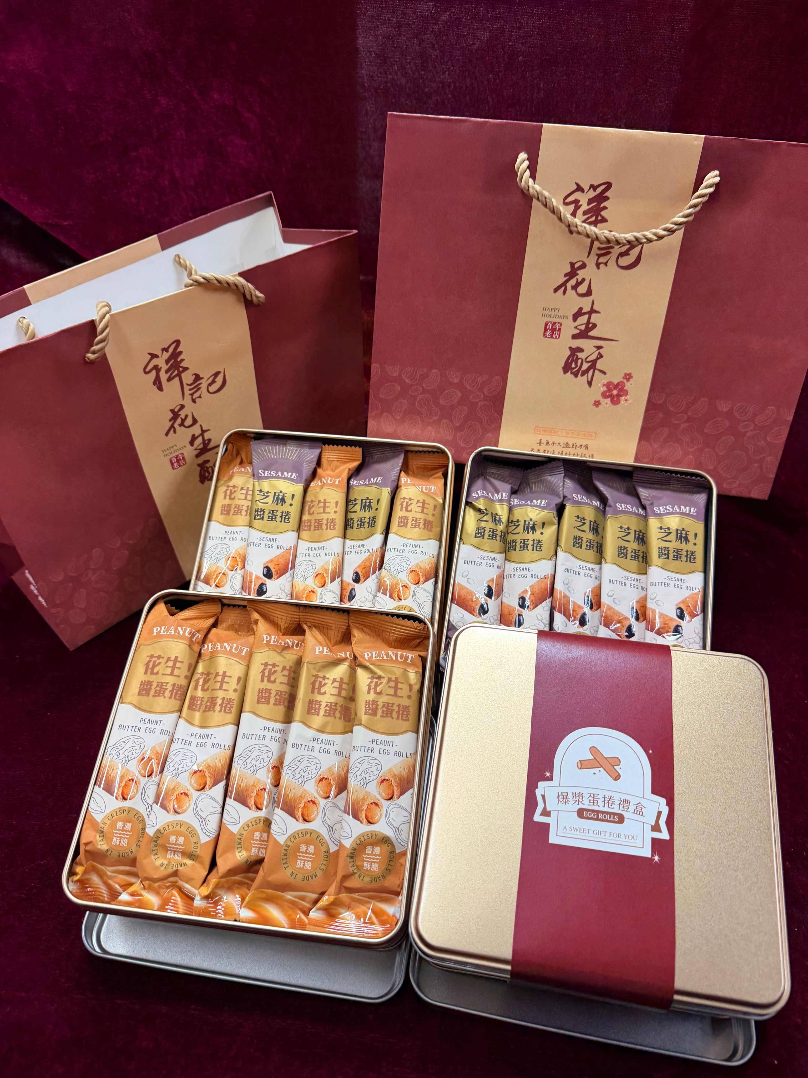 爆漿蛋捲鐵盒禮盒（附贈紙袋）