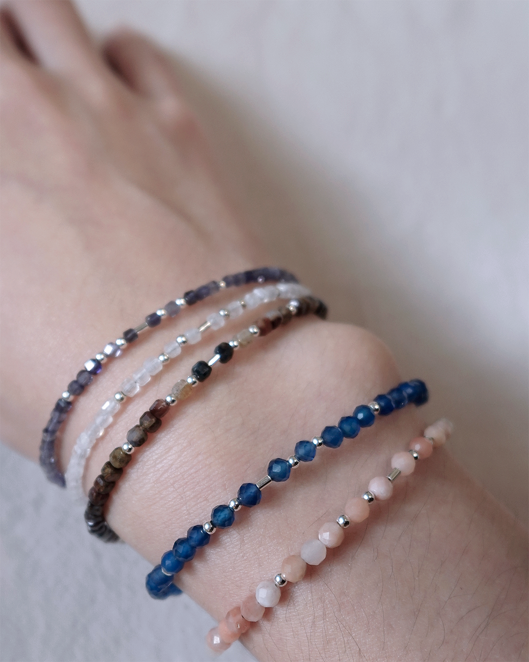 小天然石手鍊 14+2.5cm延長鍊