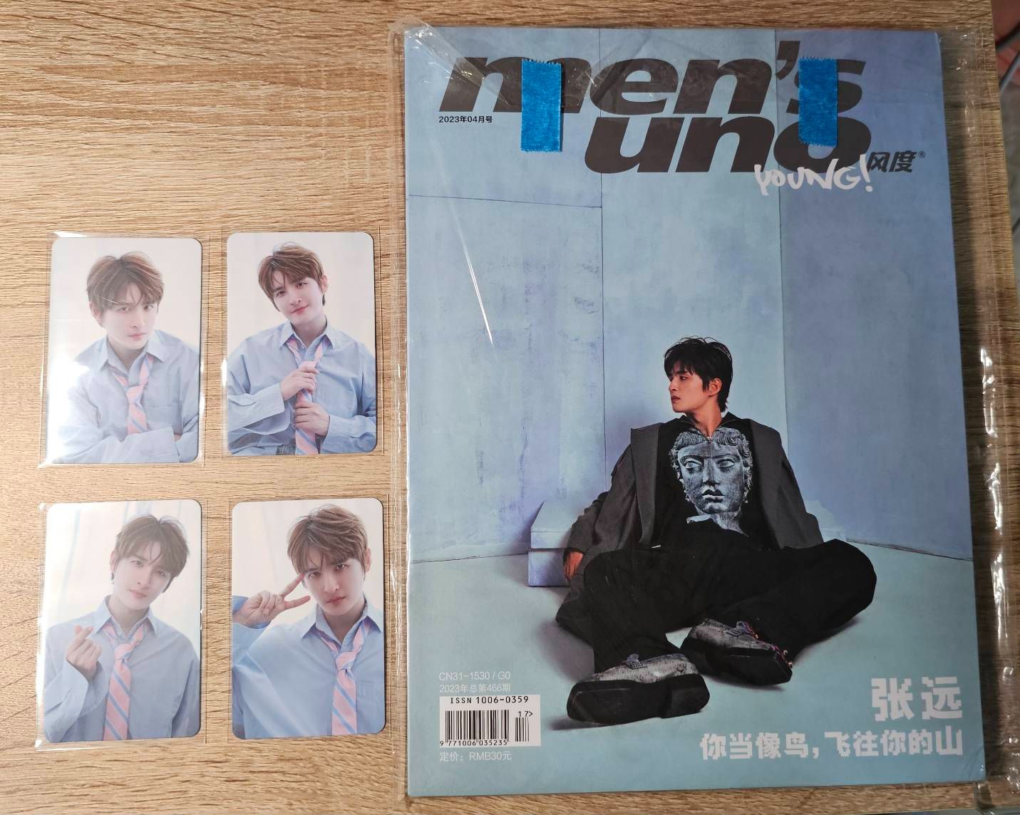 張遠呆呆鳥3彈小卡4張+men’s uno雜誌+官方海報2張 現貨