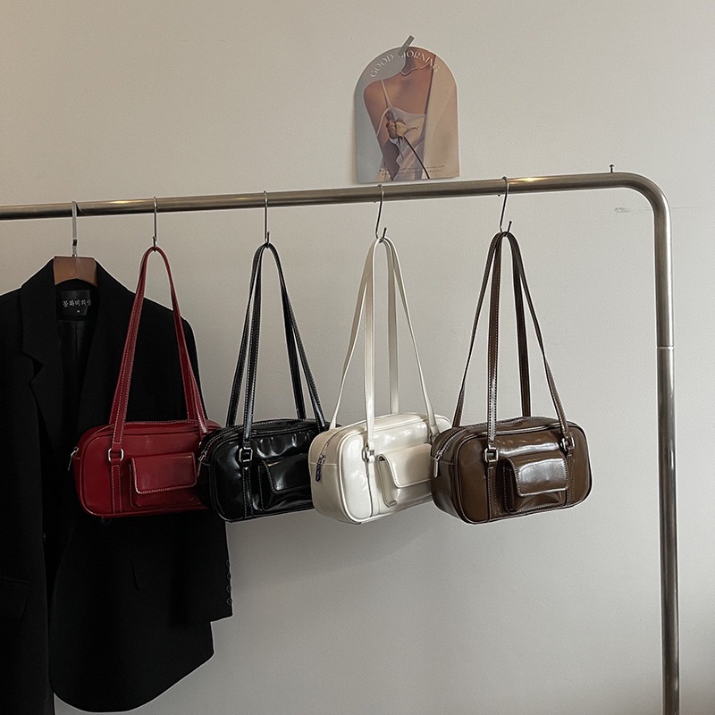 韓系新款小眾腋下格層枕頭包（預購）