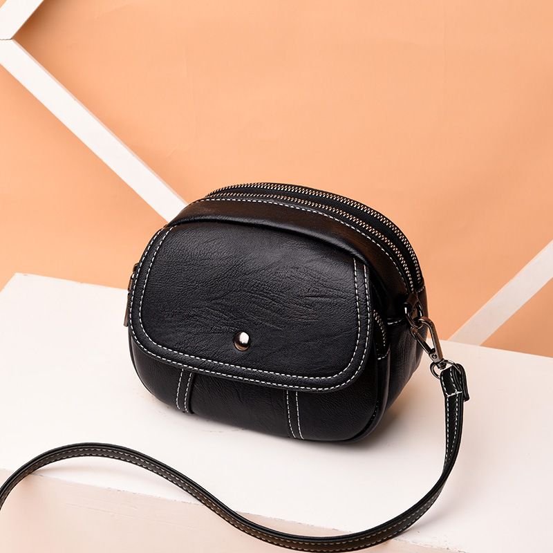 優雅經典車縫撞色小方包（預購）