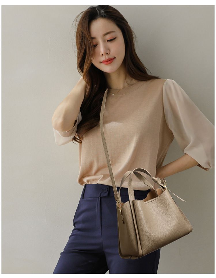 軟皮大氣百搭水桶包（預購）