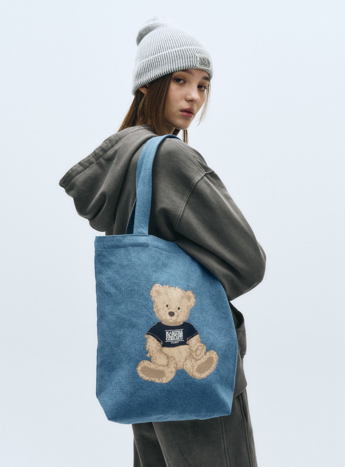 （現+預）🇰🇷 Marithe 帆布袋 小熊logo