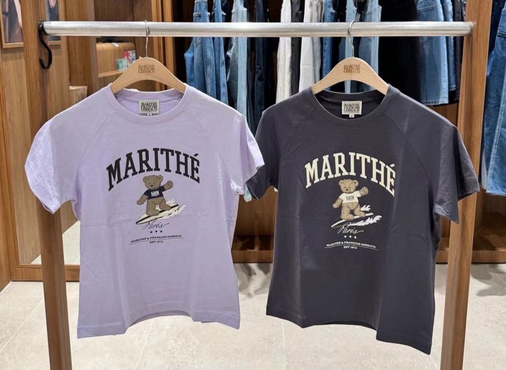 （預購）Marithe 小熊衝浪滑板 短袖上衣 女款