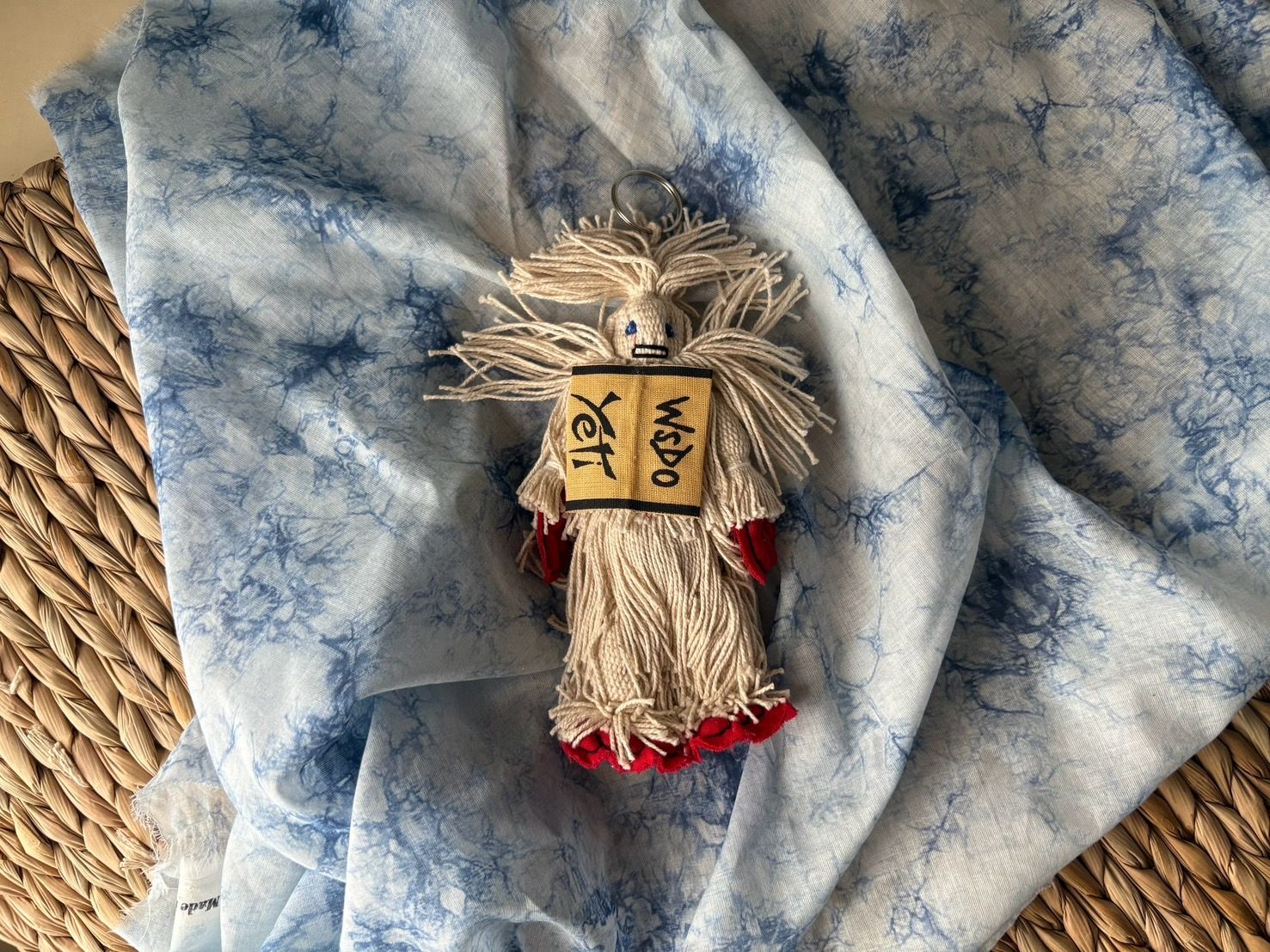 尼泊爾手工編織雪怪純棉鑰匙圈