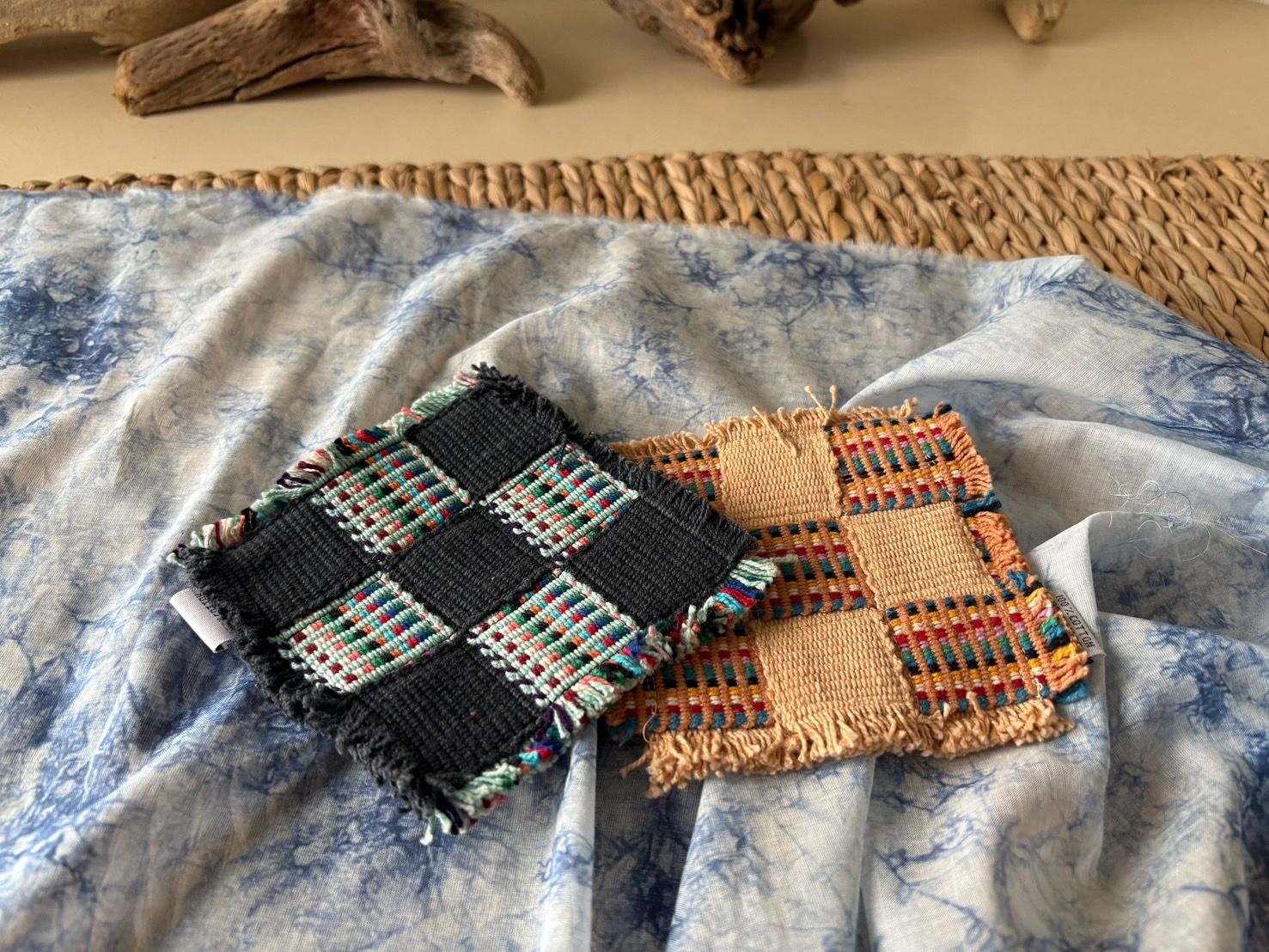 喜馬拉雅氂牛毛手工編織方形杯墊