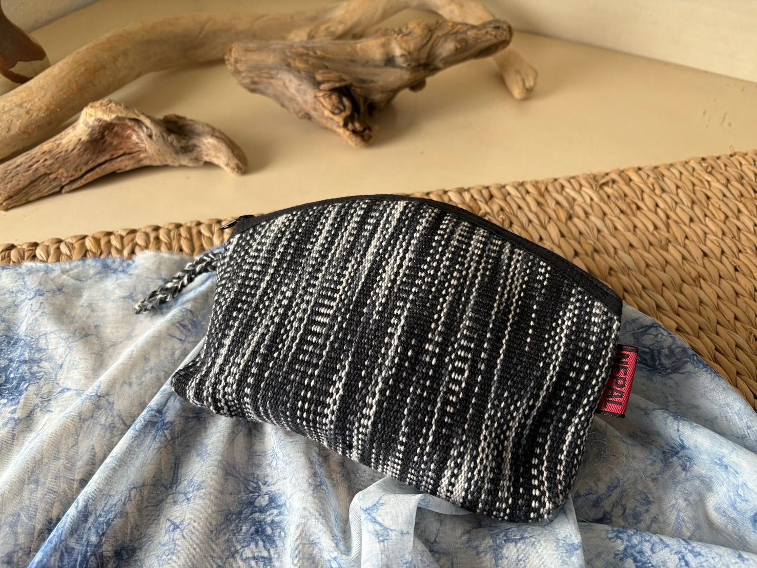 喜馬拉雅氂牛毛手工編織萬用拉鍊袋