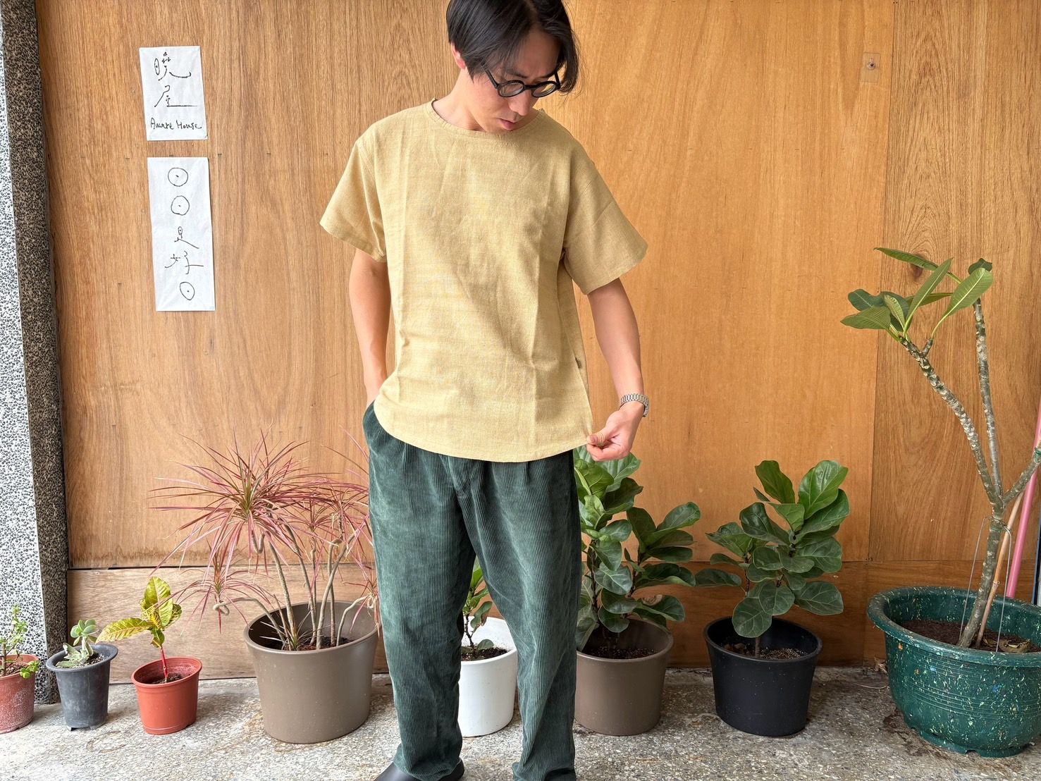 尼泊爾棉麻圓領短袖T恤