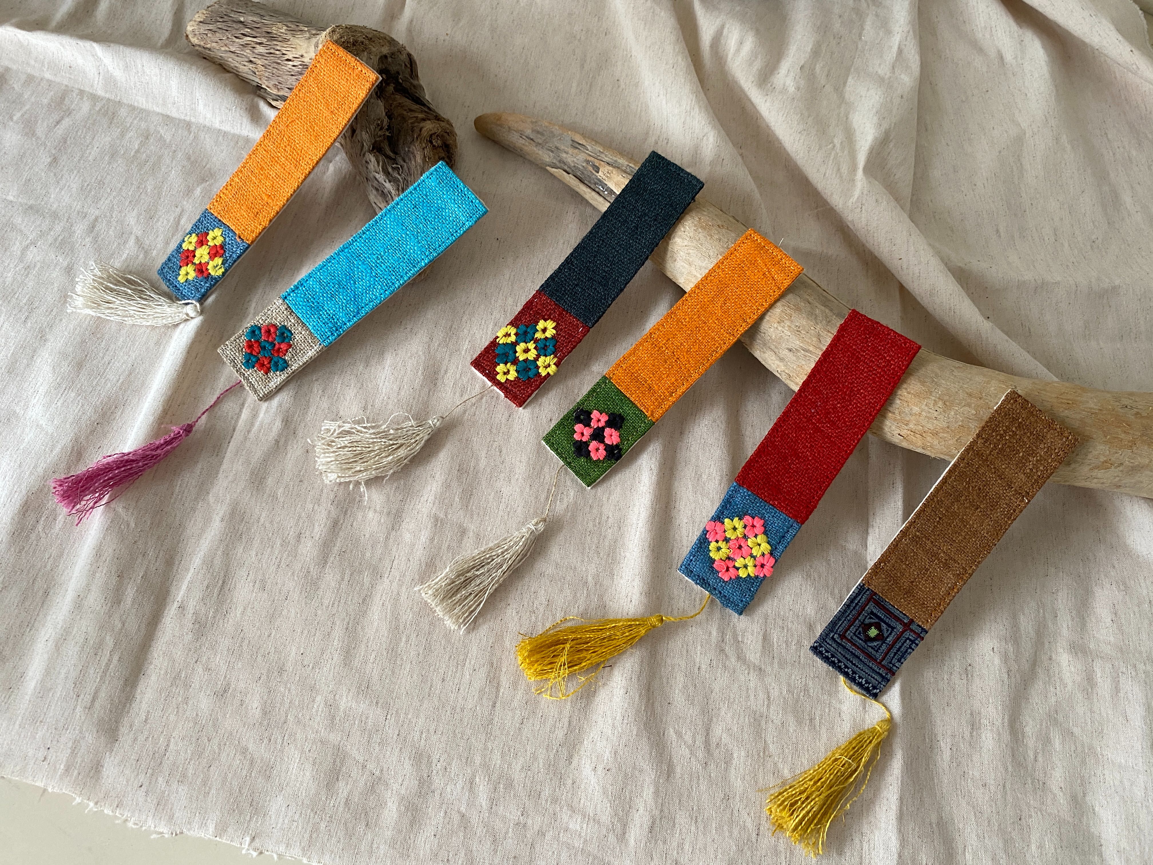 越南麻布手織書籤