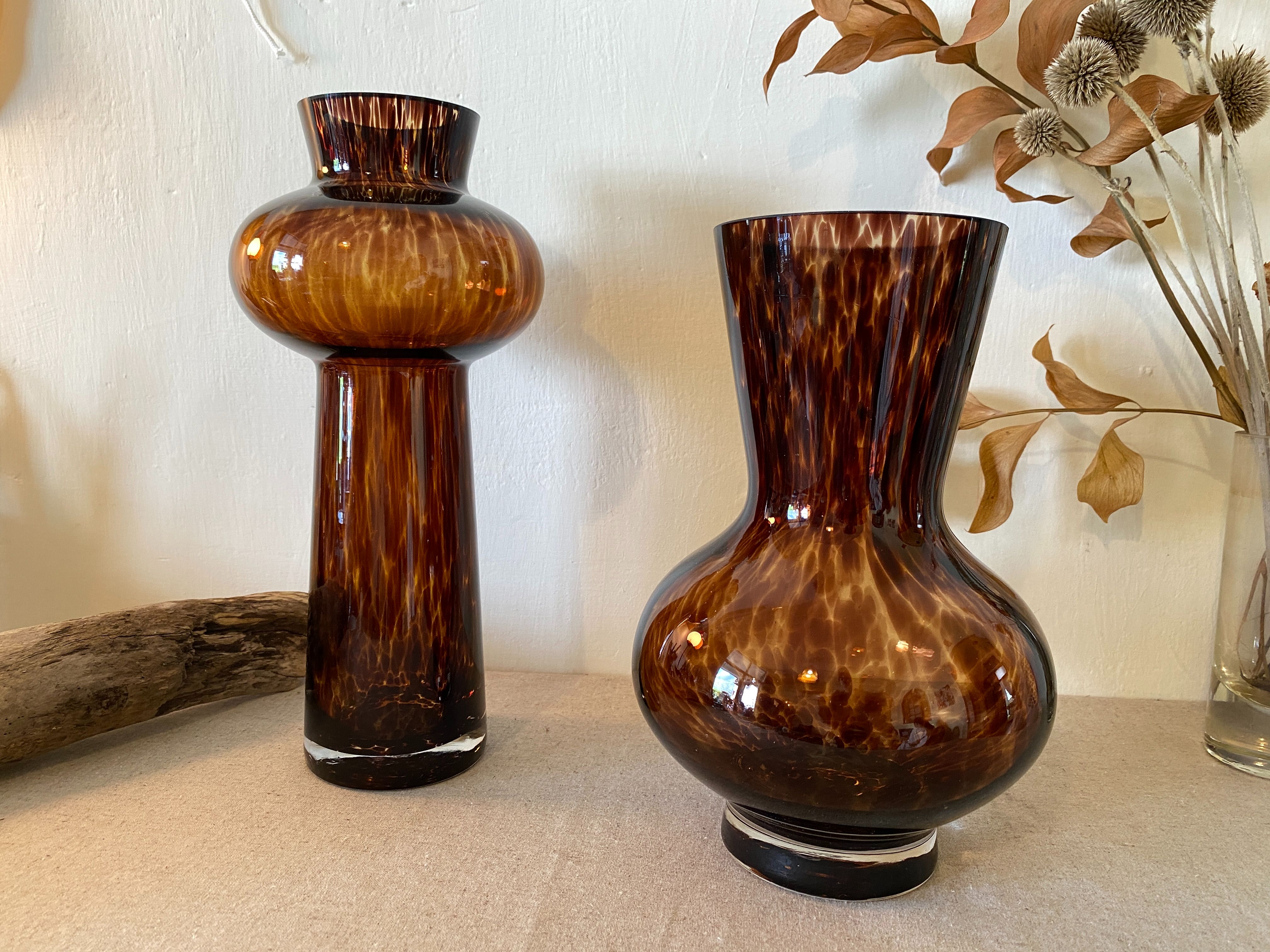 琥珀楊柳古典玻璃花瓶