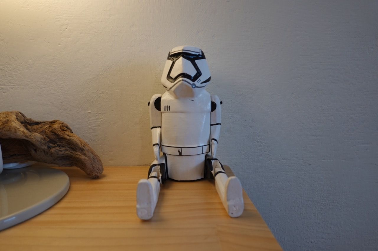 星戰白兵手工木偶 峇里島工匠手雕手繪木製玩偶 星際大戰 STARWARS