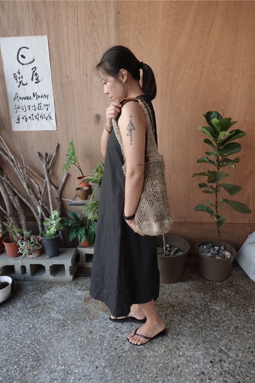 尼泊爾野生蕁麻手工編織托特包
