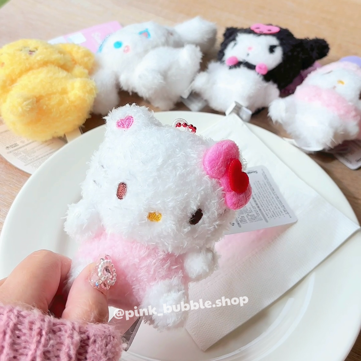 🇰🇷韓國限定三麗鷗毛茸茸吊飾娃♡