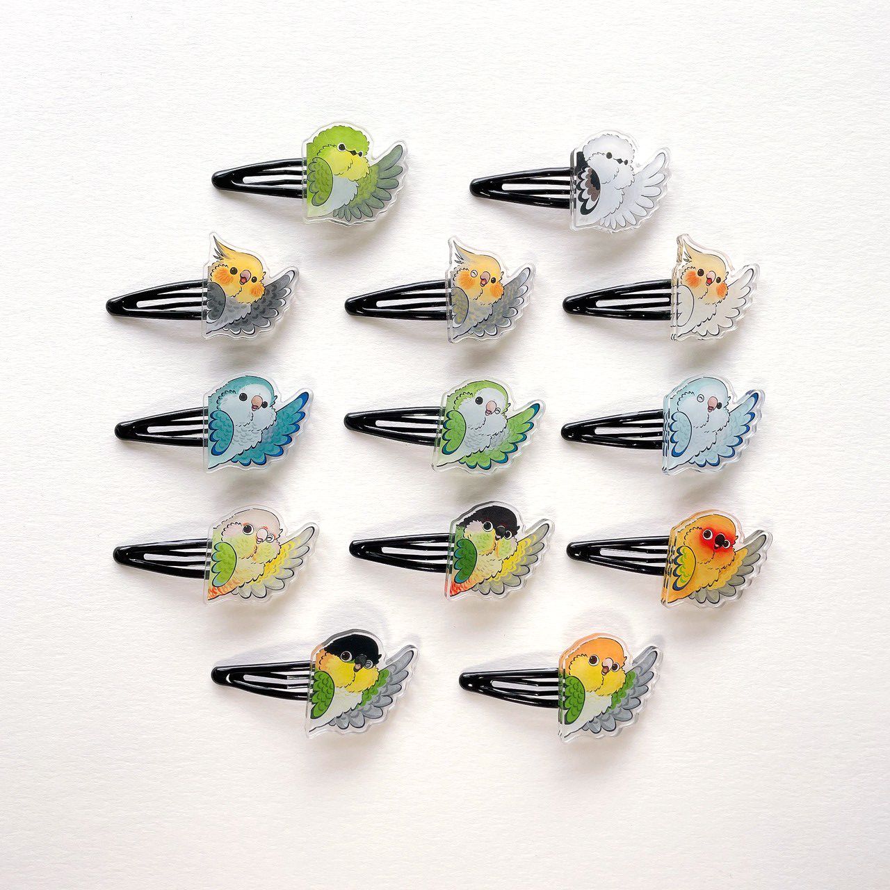 Rolia’s 手作 【SAY HI !系列】鸚鵡/鳥/山雀 BB夾（適合夾右邊）