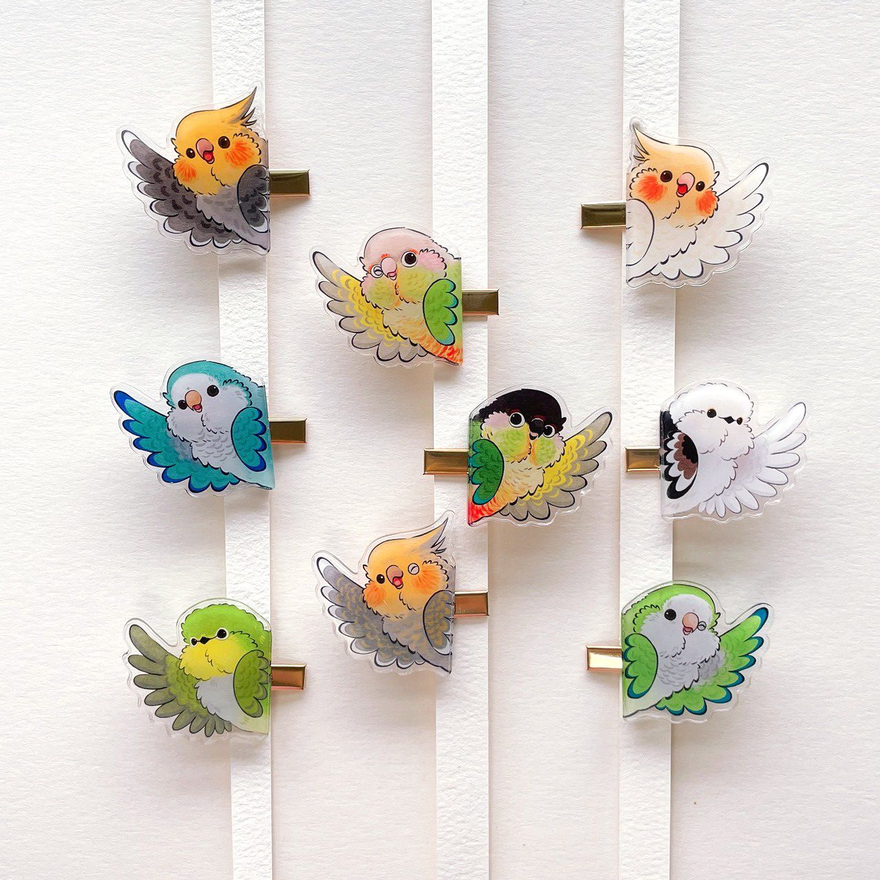 Rolia’s 手作 【SAY HI !系列】鸚鵡/鳥/山雀 金色小鴨嘴髮夾