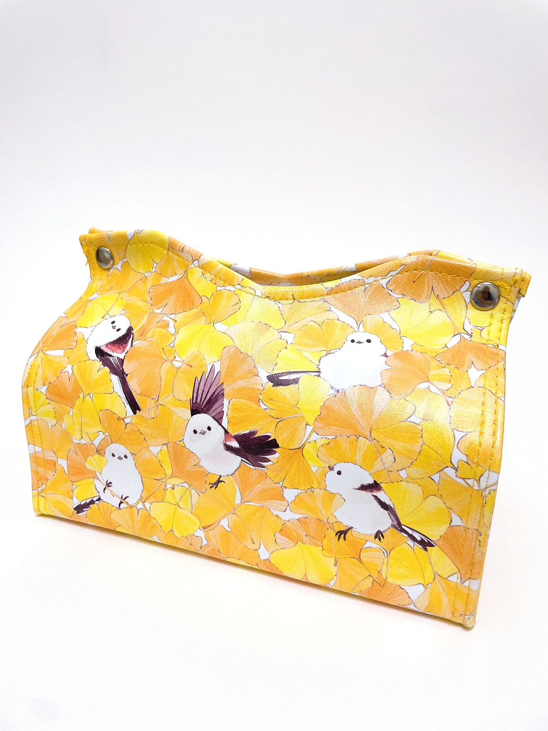 Rolia’s 手作 山雀銀杏堆  PU抽取式面紙套