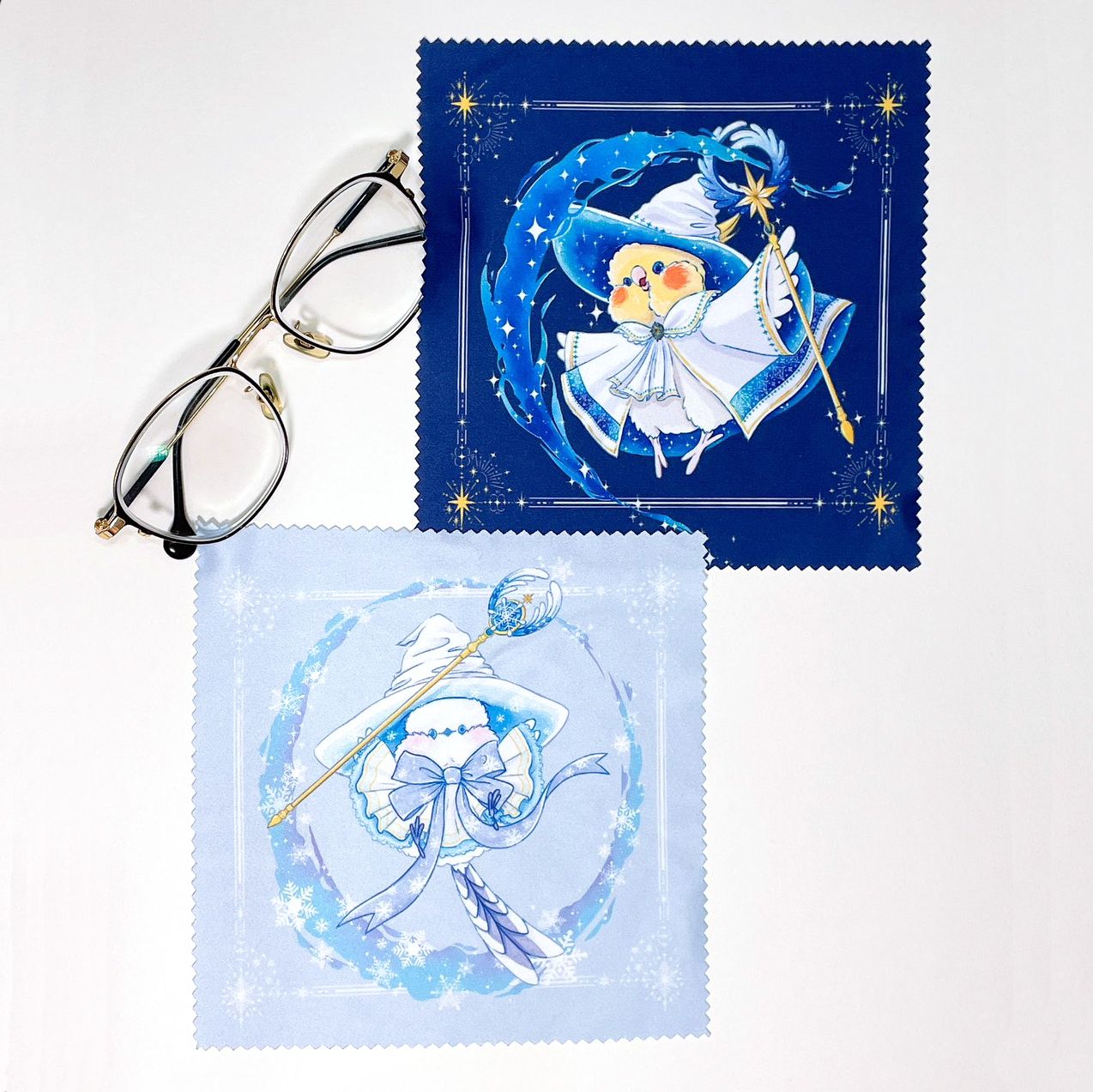 Rolia’s 手作 【魔法鳥鳥系列】玄鳳/山雀 眼鏡布/擦拭布/拭鏡布