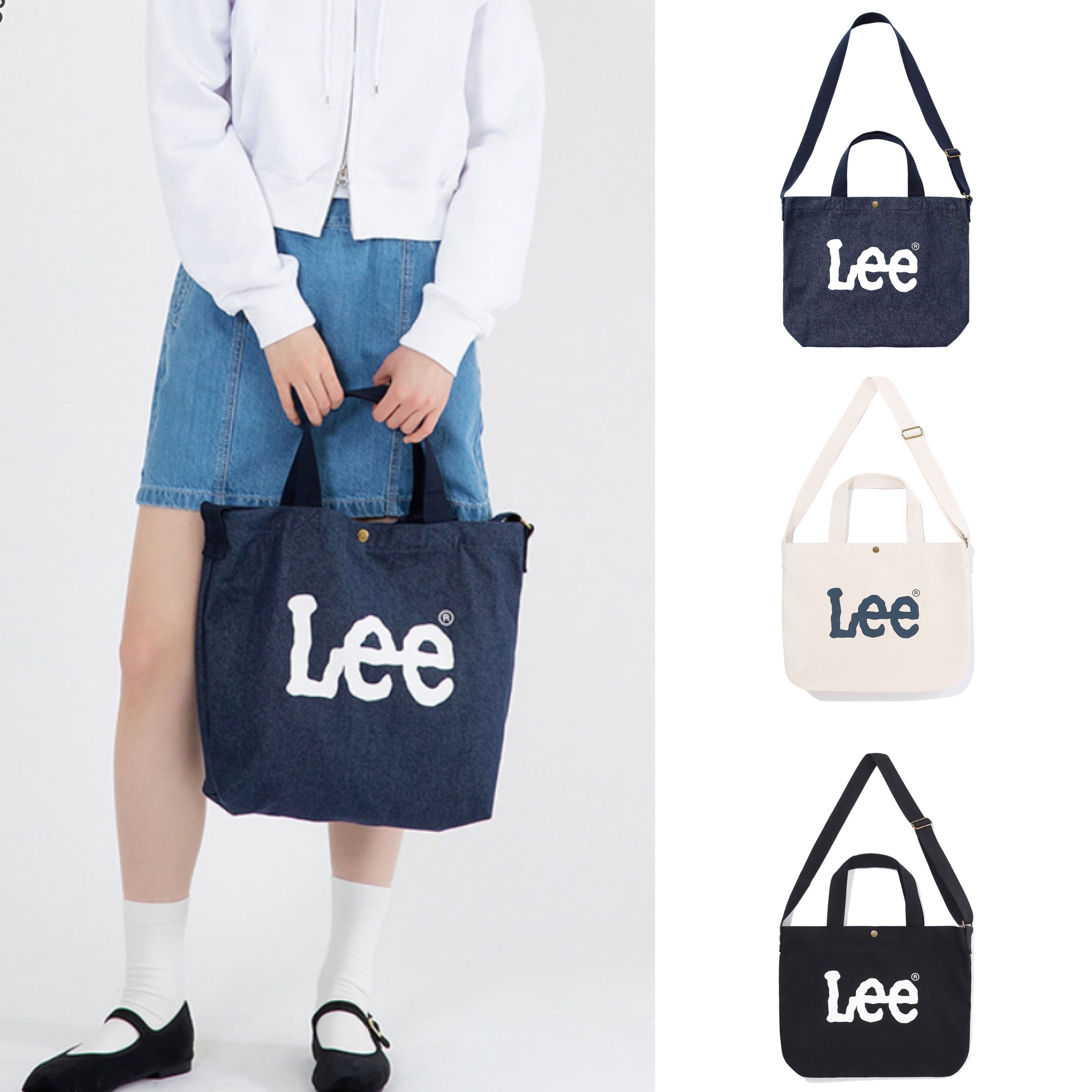 （現貨）LEE 兩用帆布包 可手提可斜背