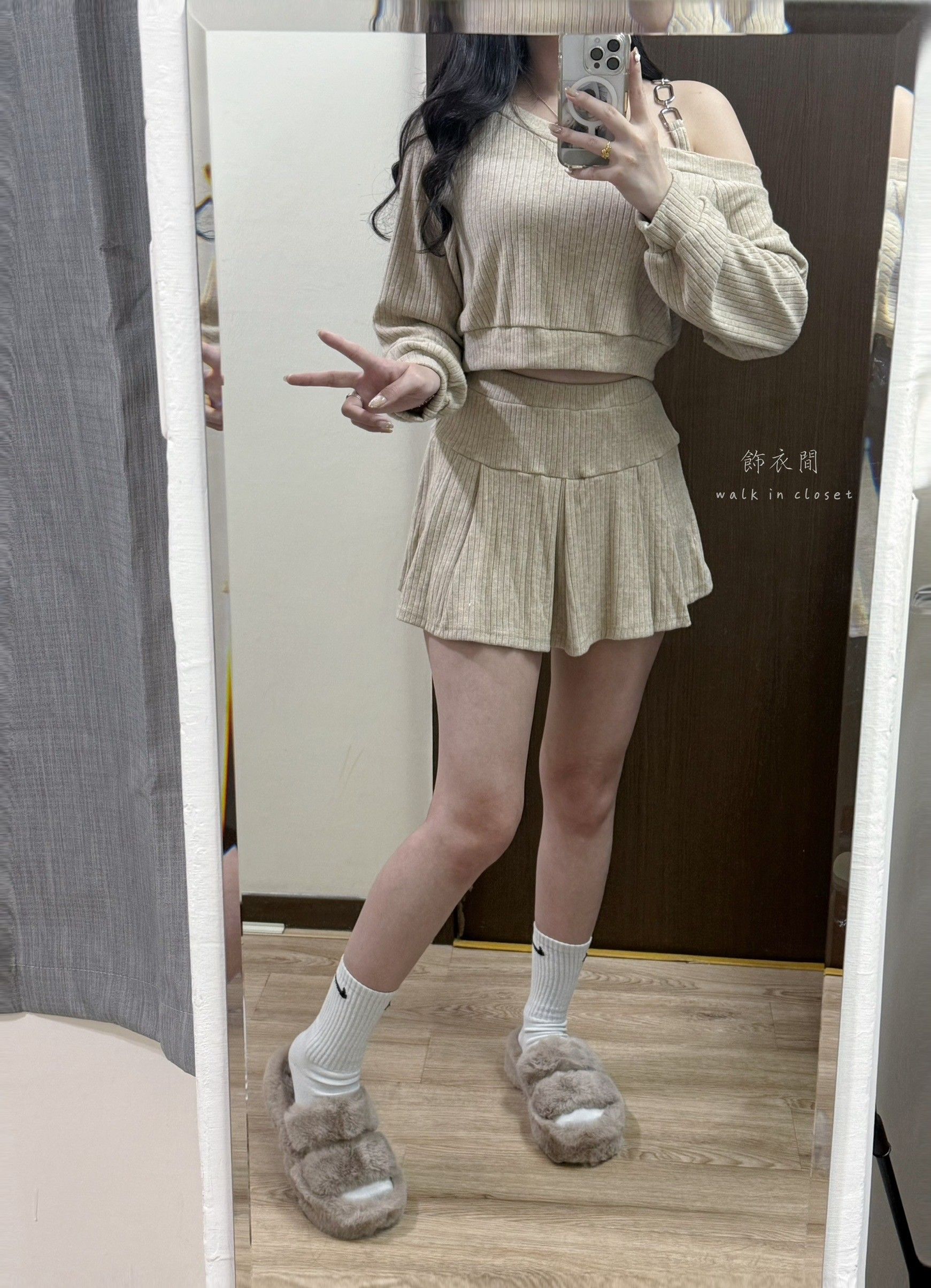 ⛓️純慾鏈條露肩短裙兩件套