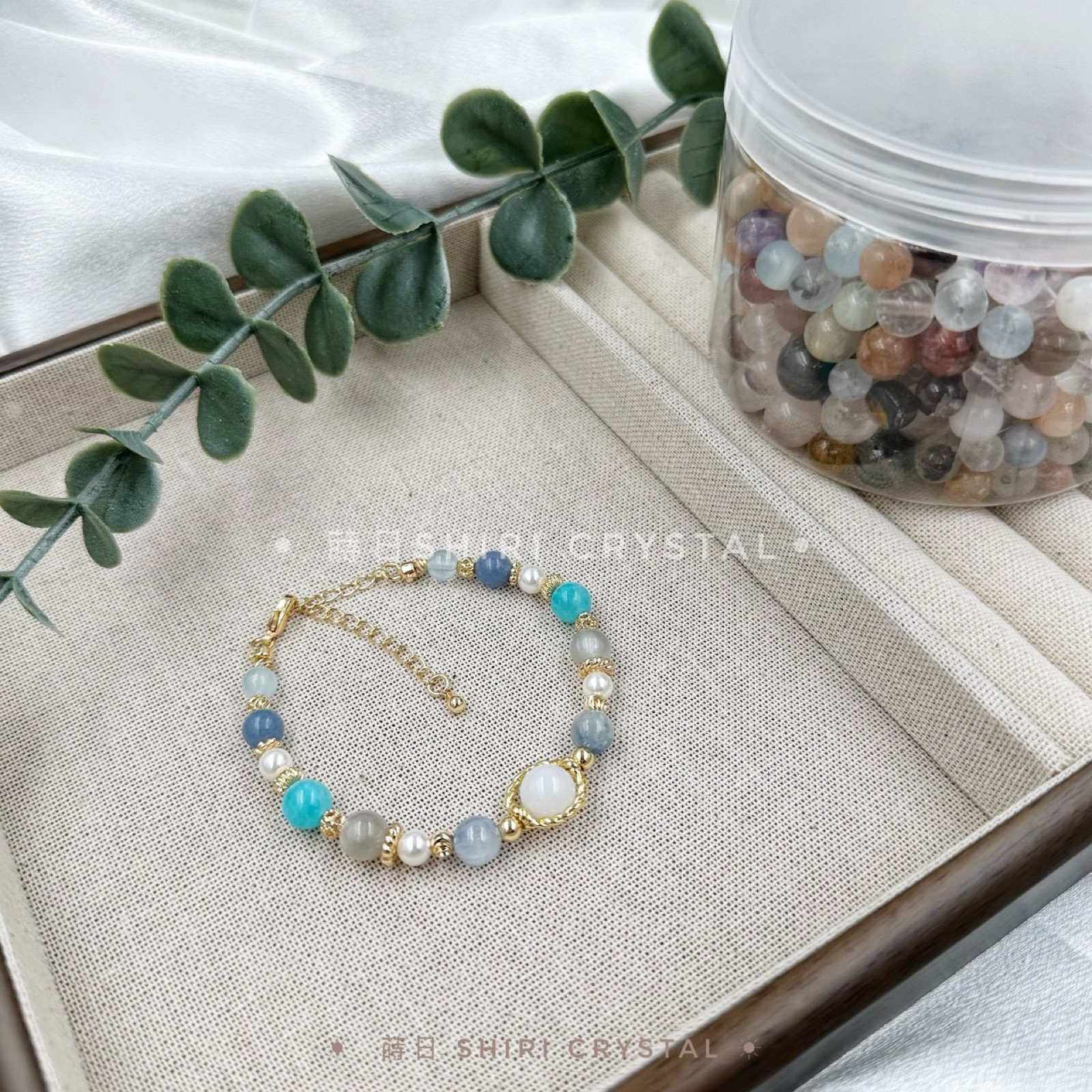 蒔日水晶 澄藍心海｜情緒安定 × 溝通順流 × 內在平衡能量手鍊